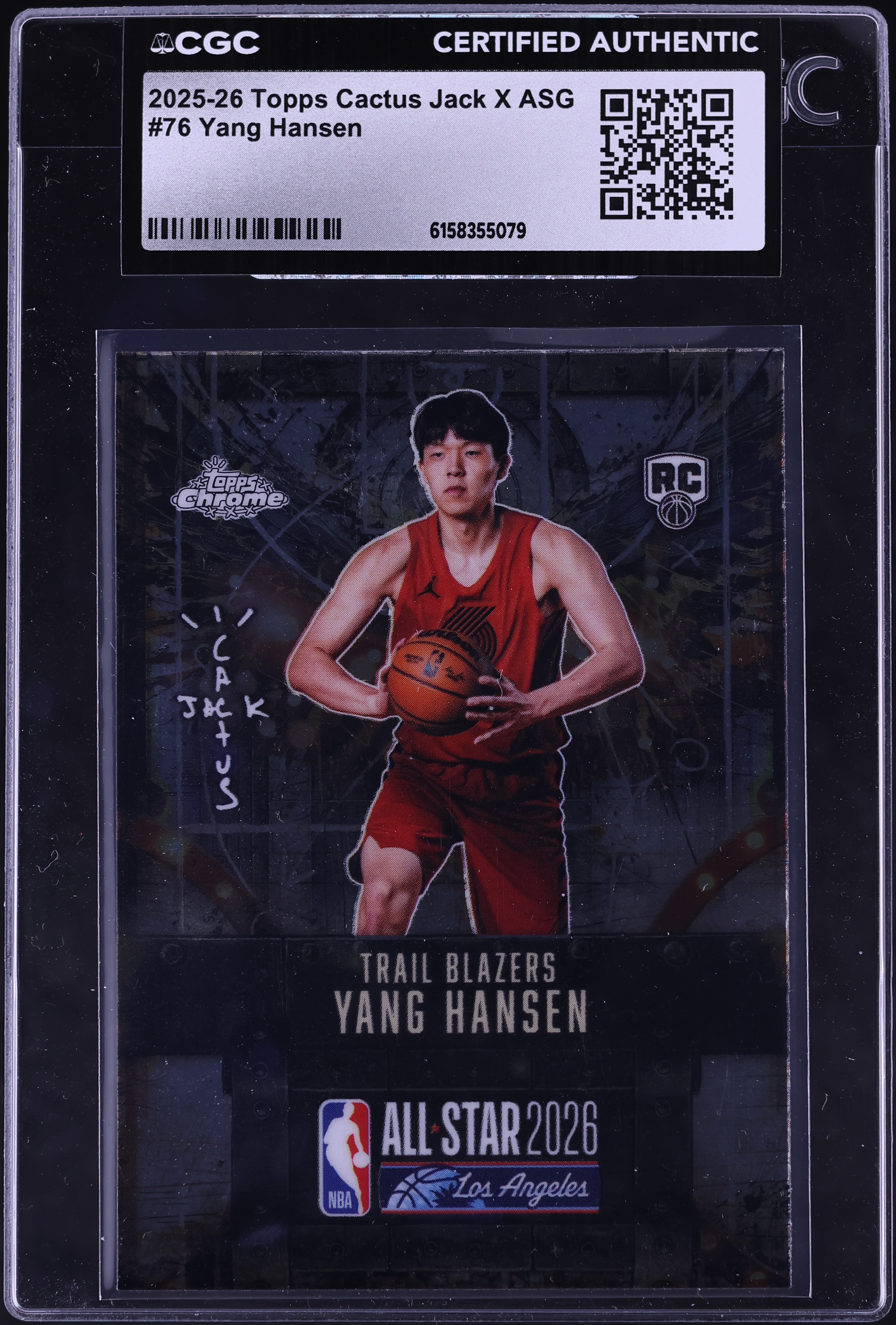 2025 Topps Chrome Cactus Jack X ASG Yang Hansen ROOKIE #76 CGC