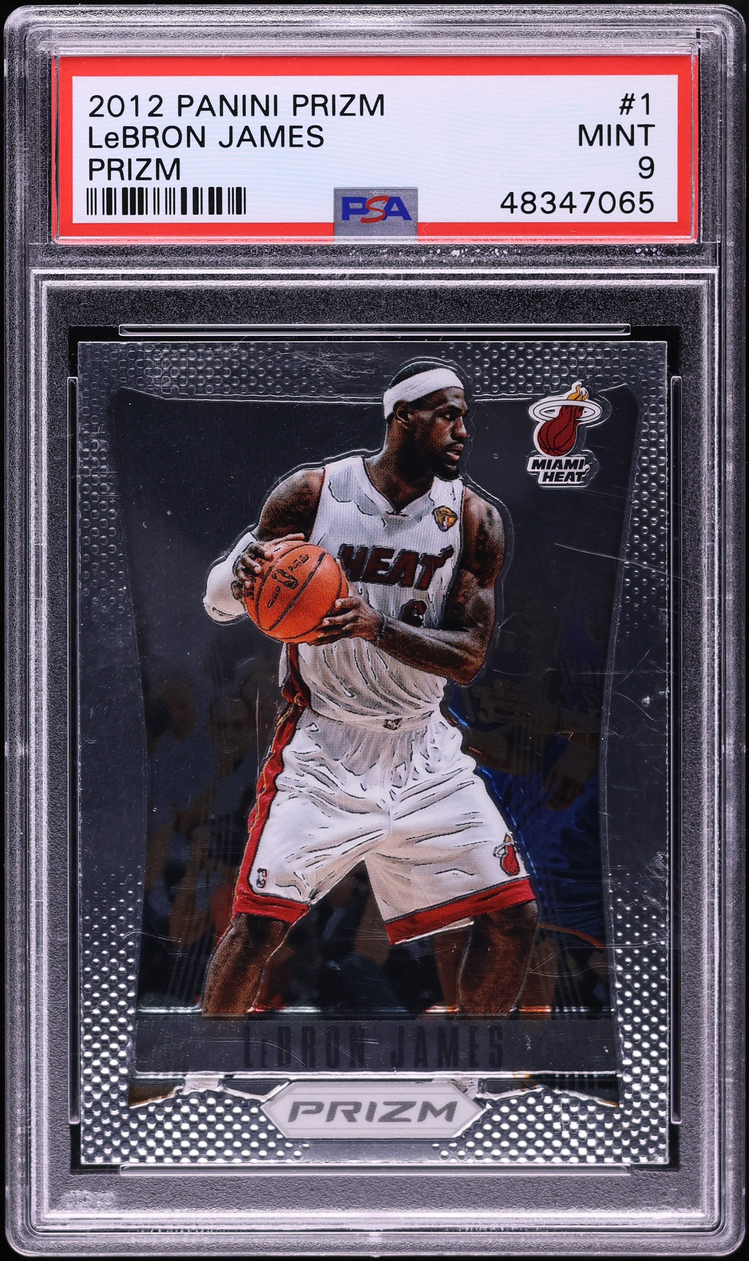 2012 Panini Prizm Silver LeBron James #1 PSA 9 MINT on Fanatics