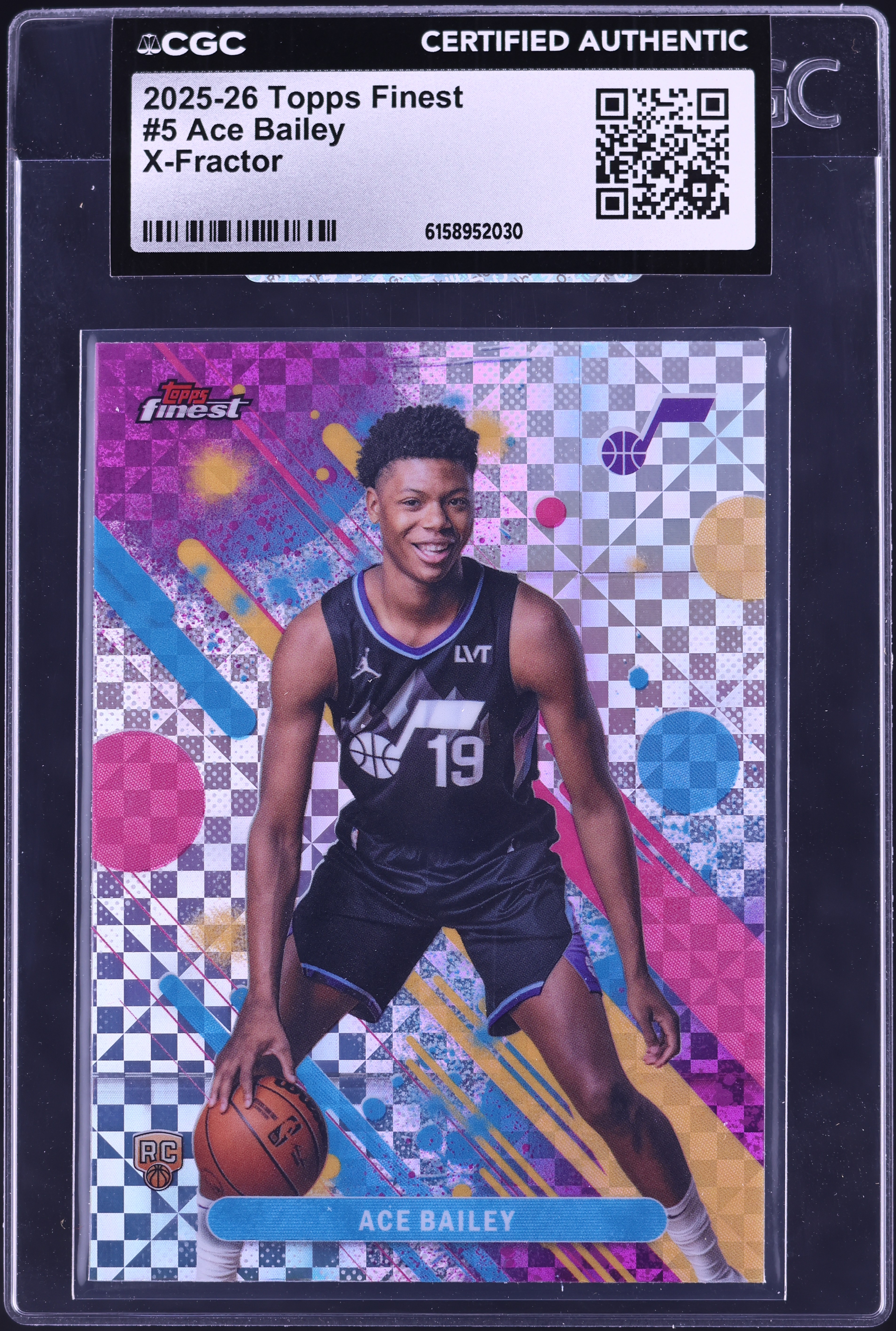 2025 Finest X-Fractor Ace Bailey ROOKIE #5 CGC AUTH on Fanatics 