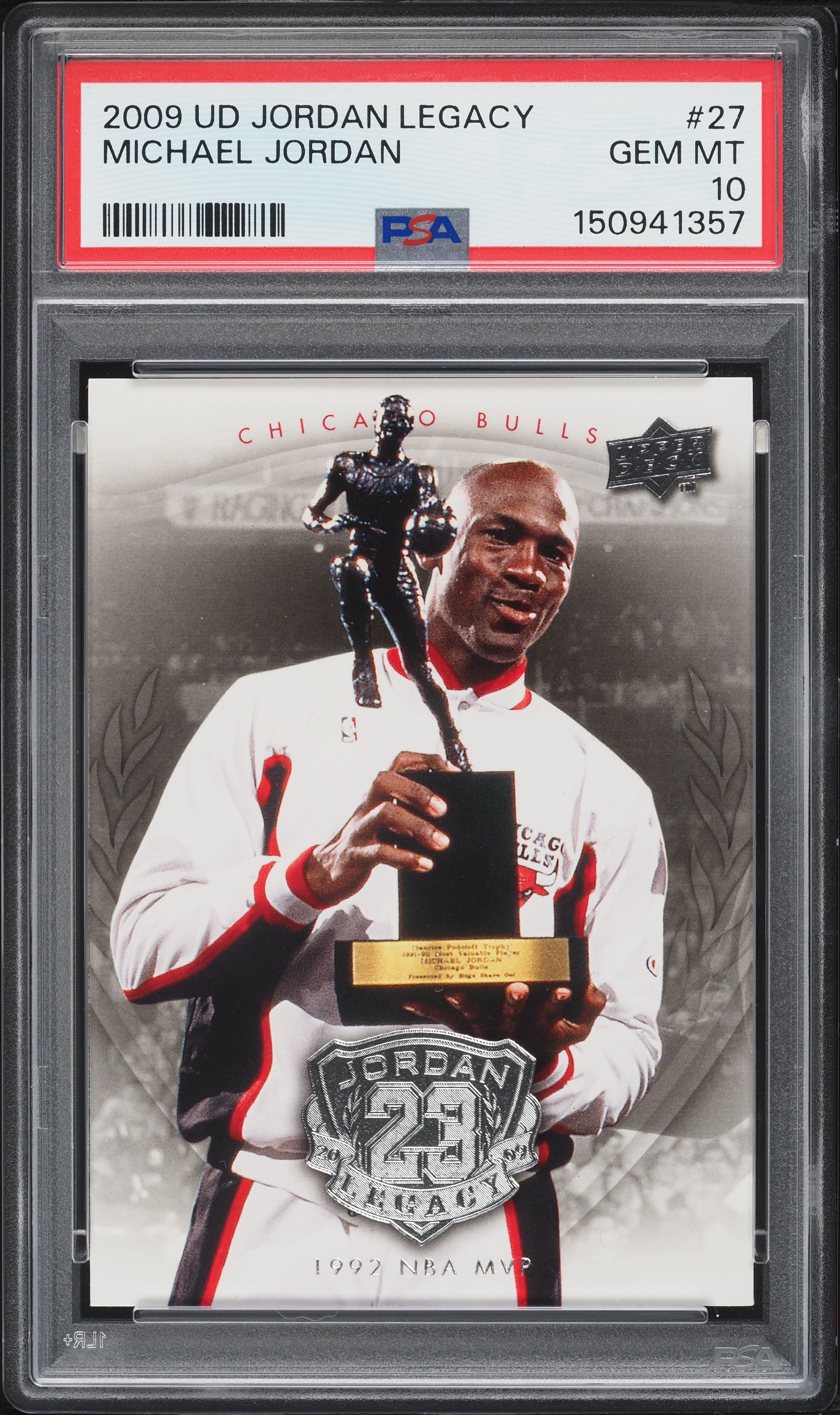 2009 Upper Deck Jordan Legacy Michael Jordan #27 PSA 10 GEM MINT 