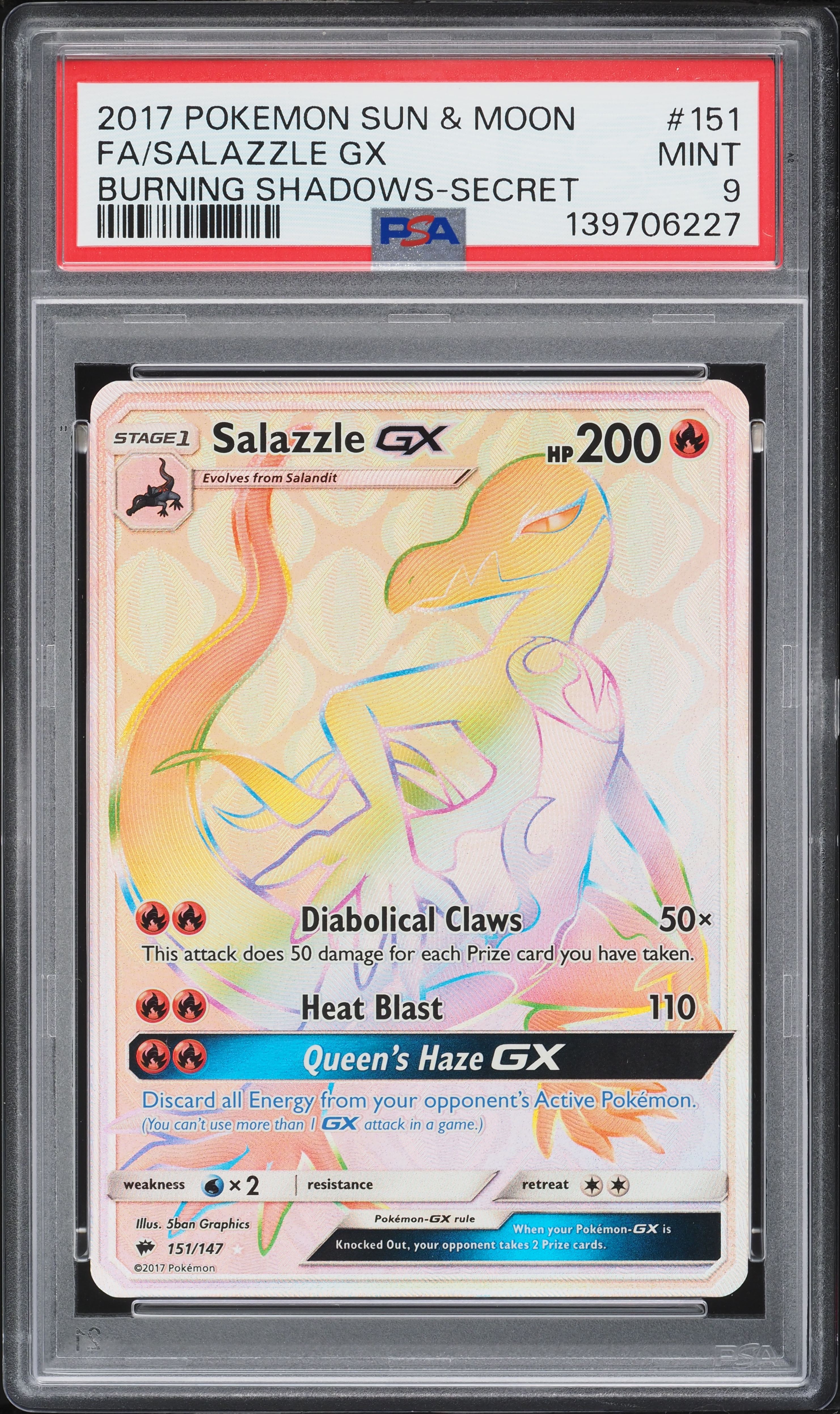 salazzle gx pokemon card value - 25/147 Fire Queens Haze 2017 Pokemon Sun & Moon