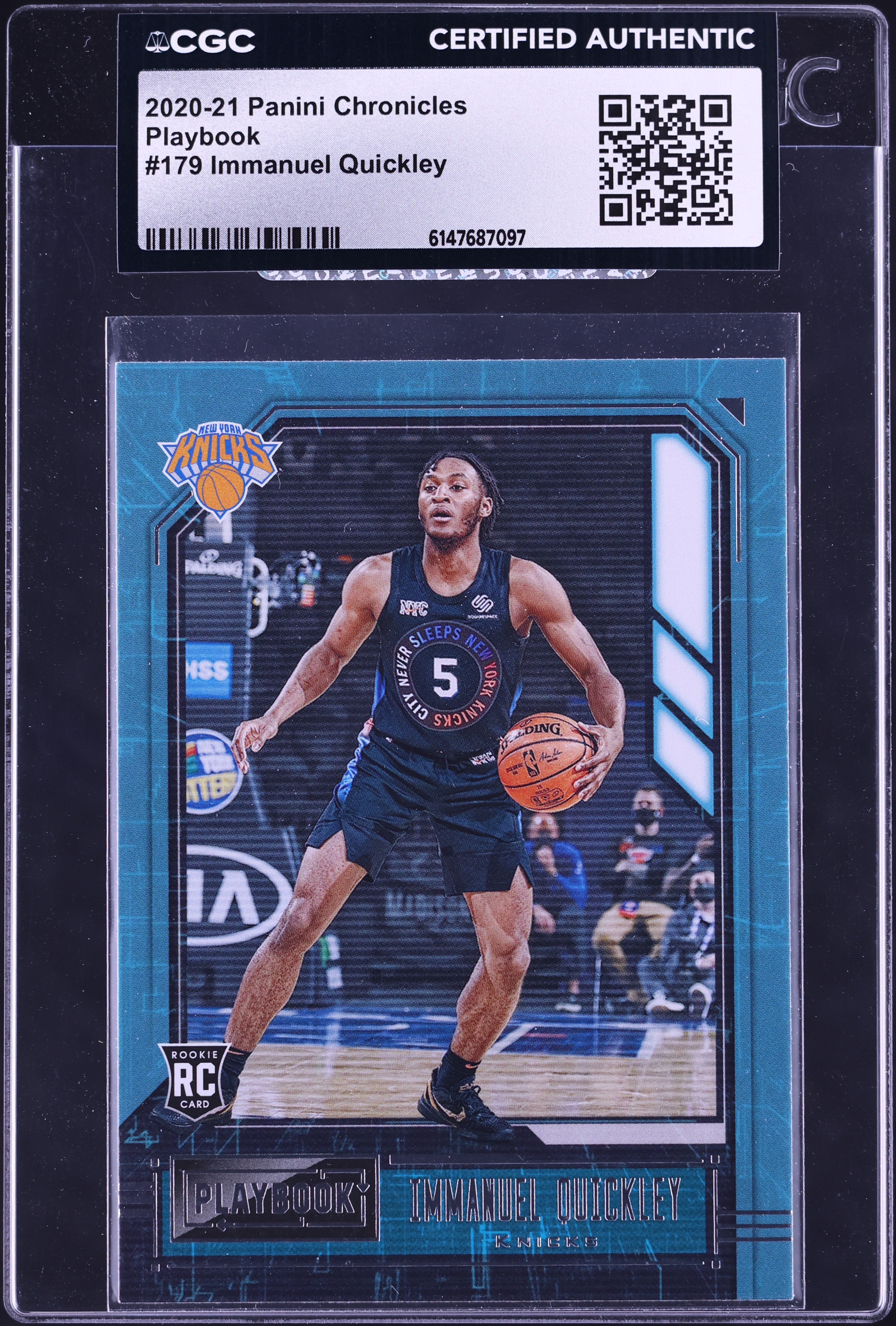 2020 Panini Chronicles Playbook Immanuel Quickley ROOKIE #179 CGC 