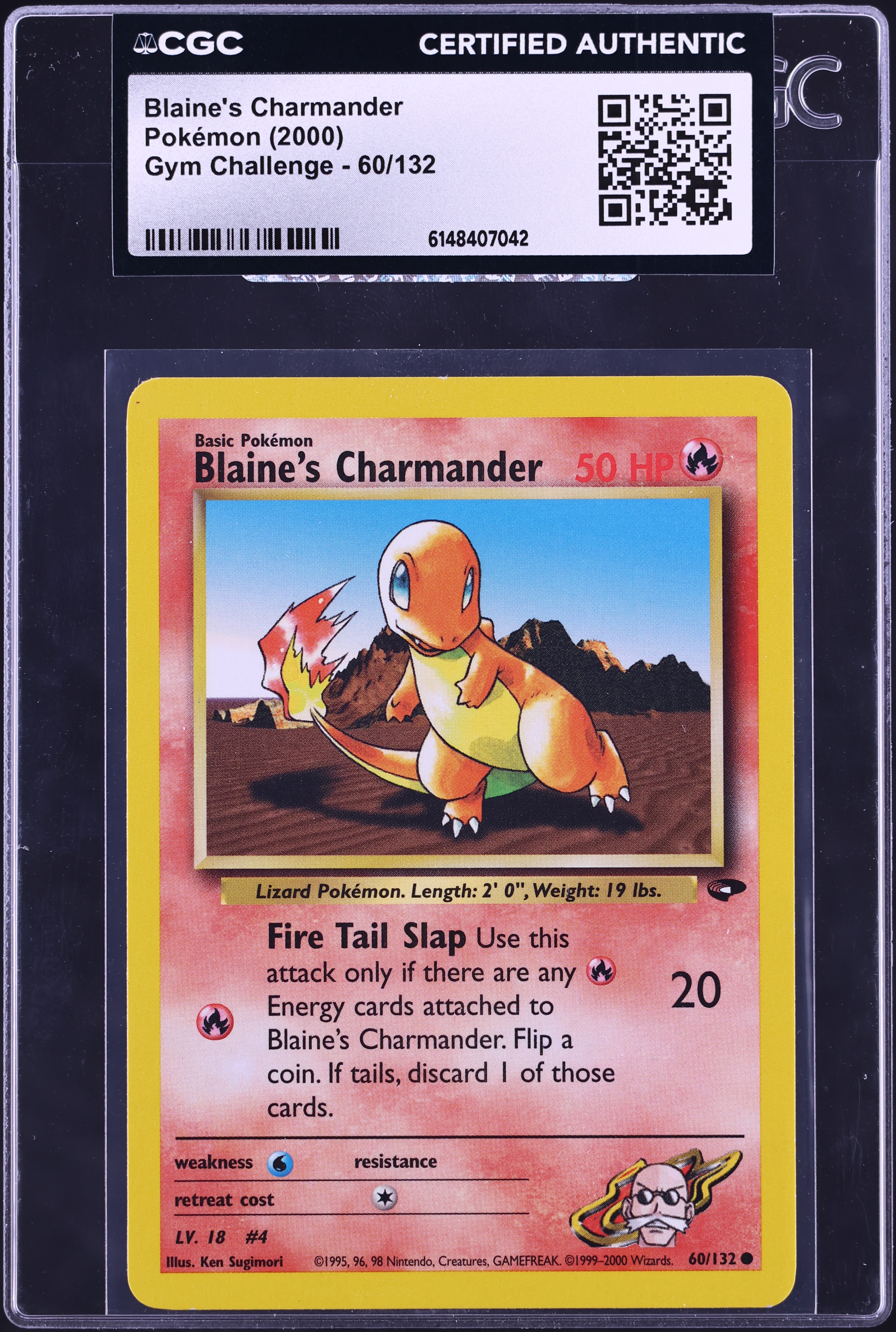 charmander pokemon card 60 hp 2000 Gym Challenge Blaine's #60 CGC AUTH on Fanatics Collect Charmander #44 Prices | Pokemon