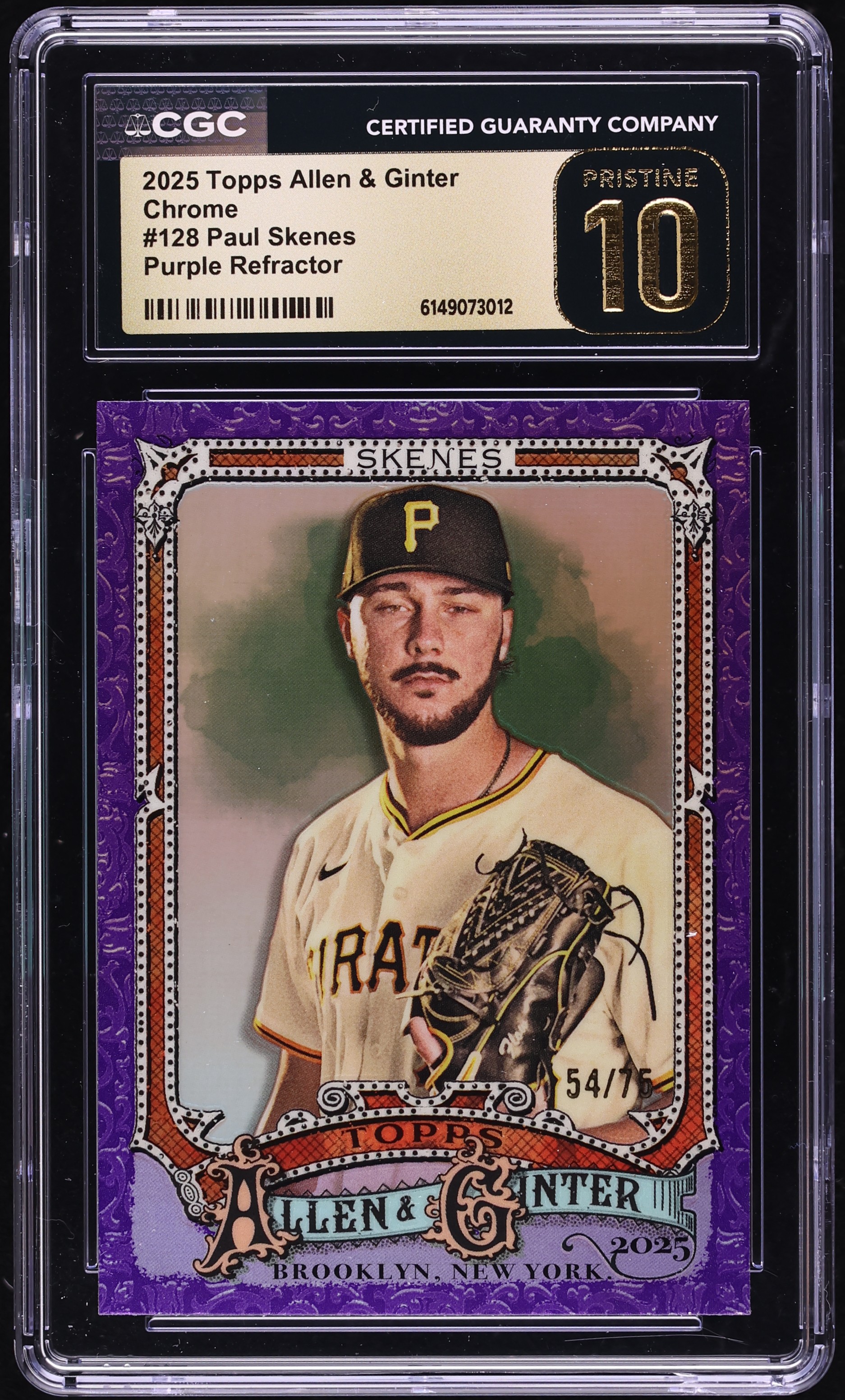 2025 Topps Allen & Ginter Chrome Purple Refractor Paul Skenes /75 