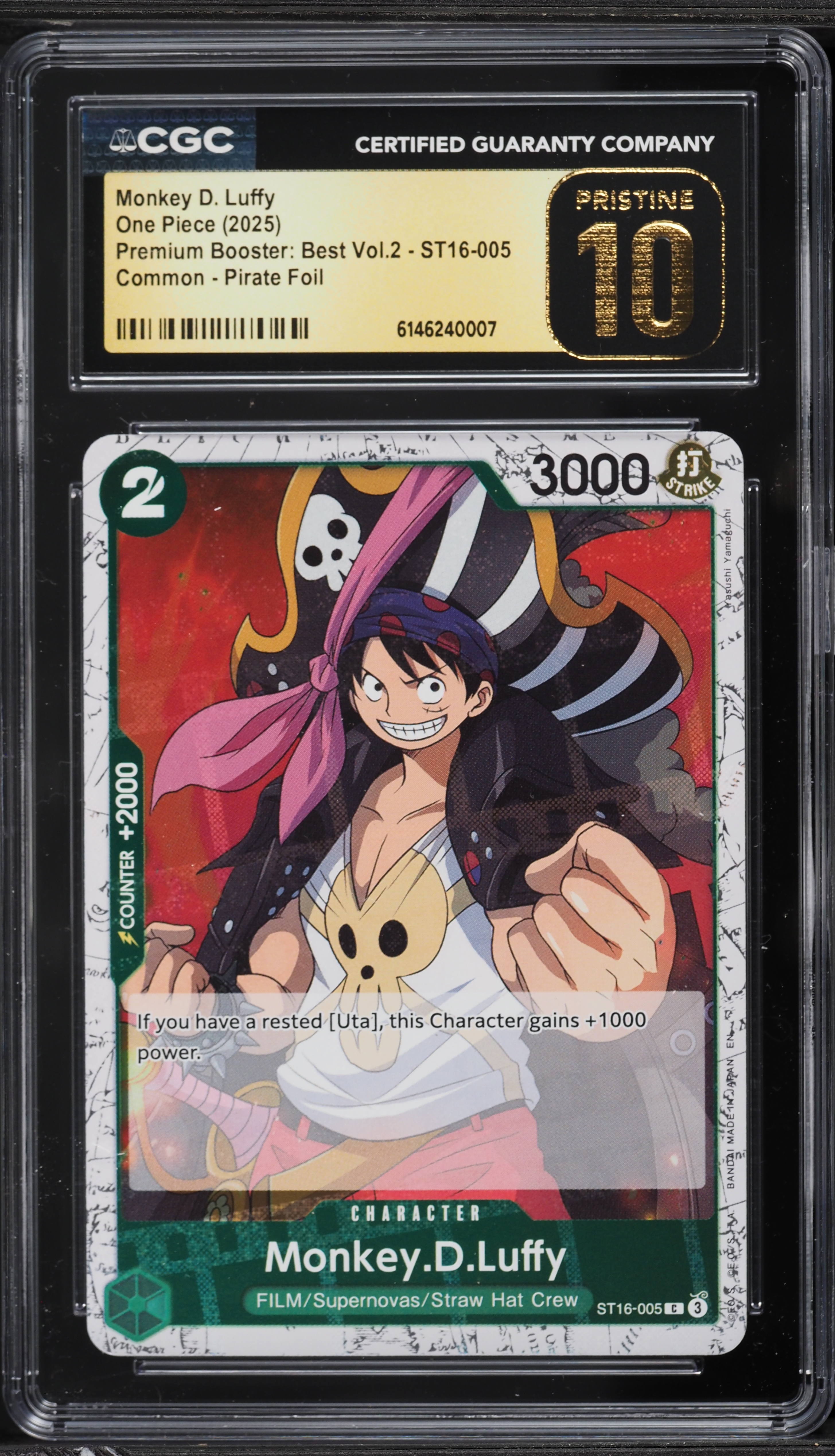 2025 One Piece Premium Booster Best Vol.2 Pirate Foil Monkey D