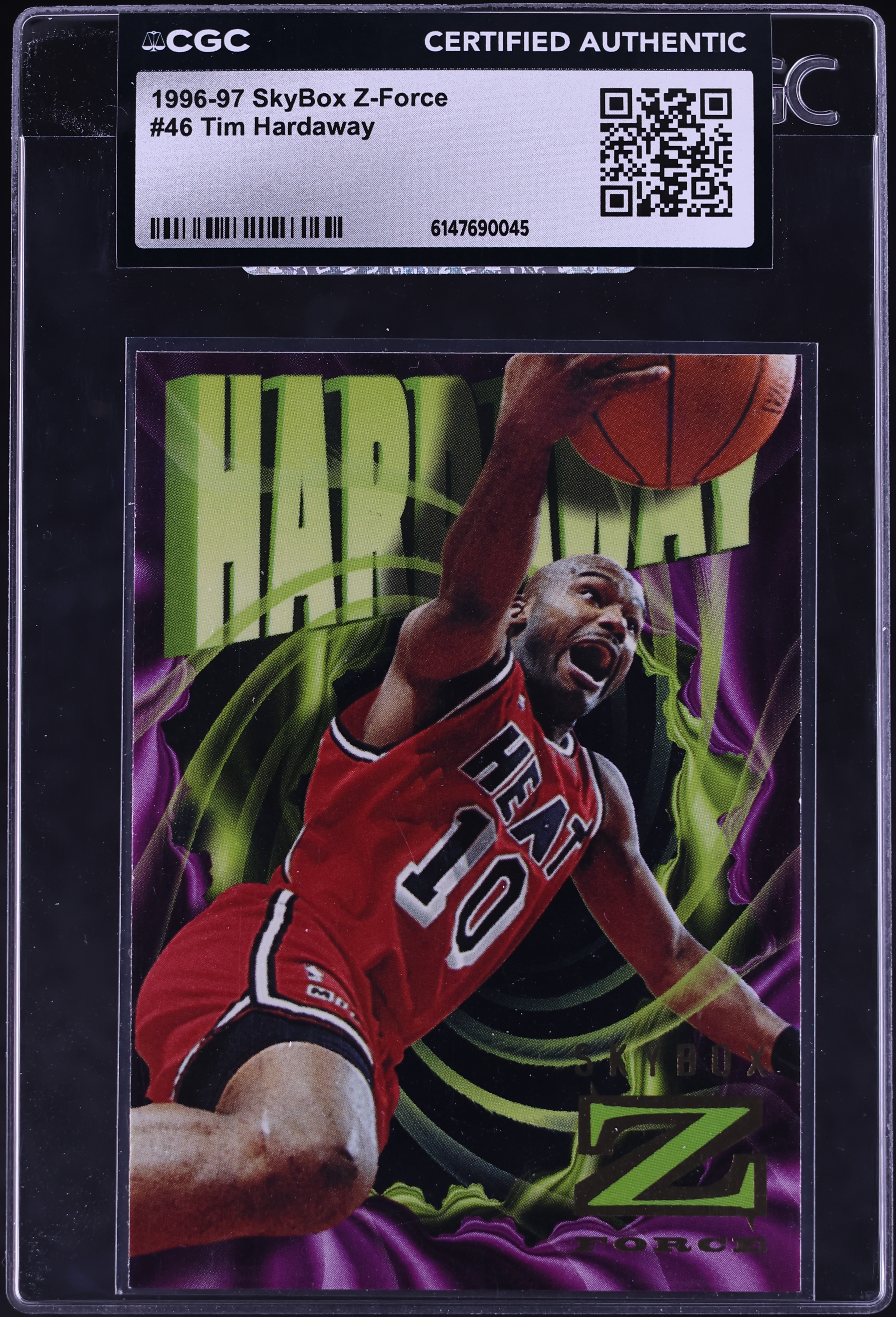 1996 Skybox Z-Force Tim Hardaway #46 CGC AUTH on Fanatics Collect