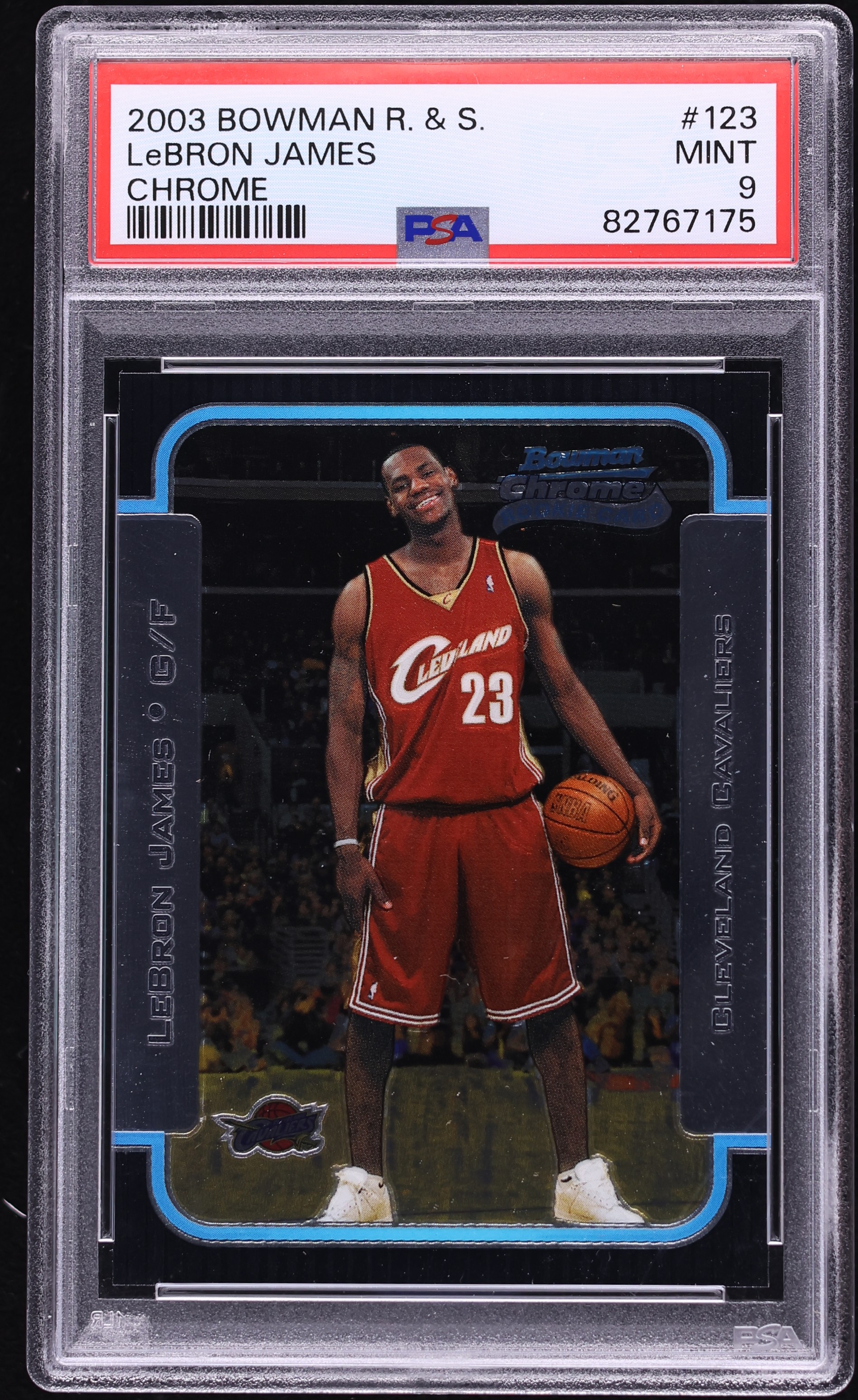 2003 Bowman Chrome Rookies & Stars LeBron James ROOKIE #123 PSA 9