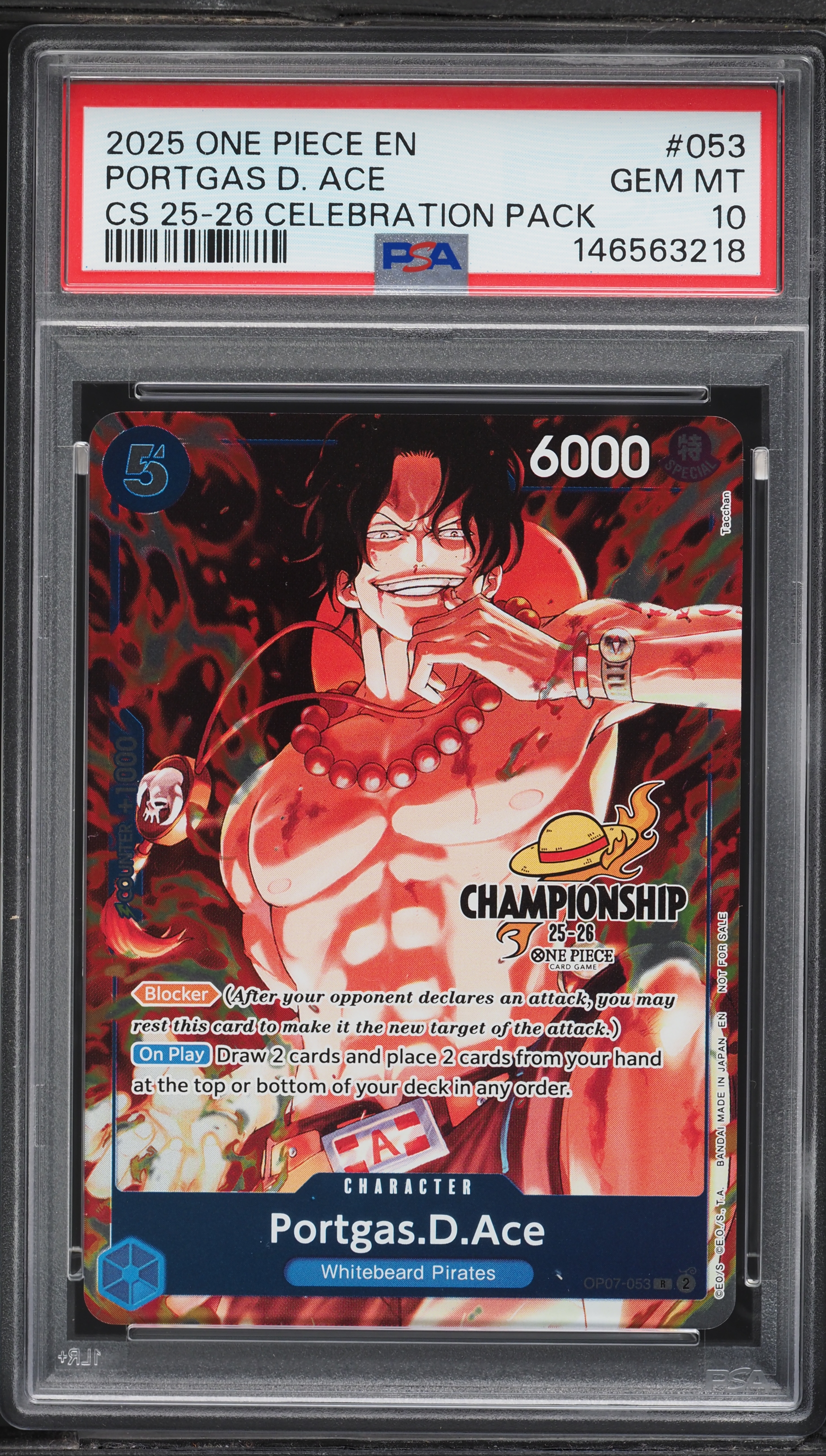 2025 One Piece Championship '25-26 Celebration Pack Portgas D. Ace