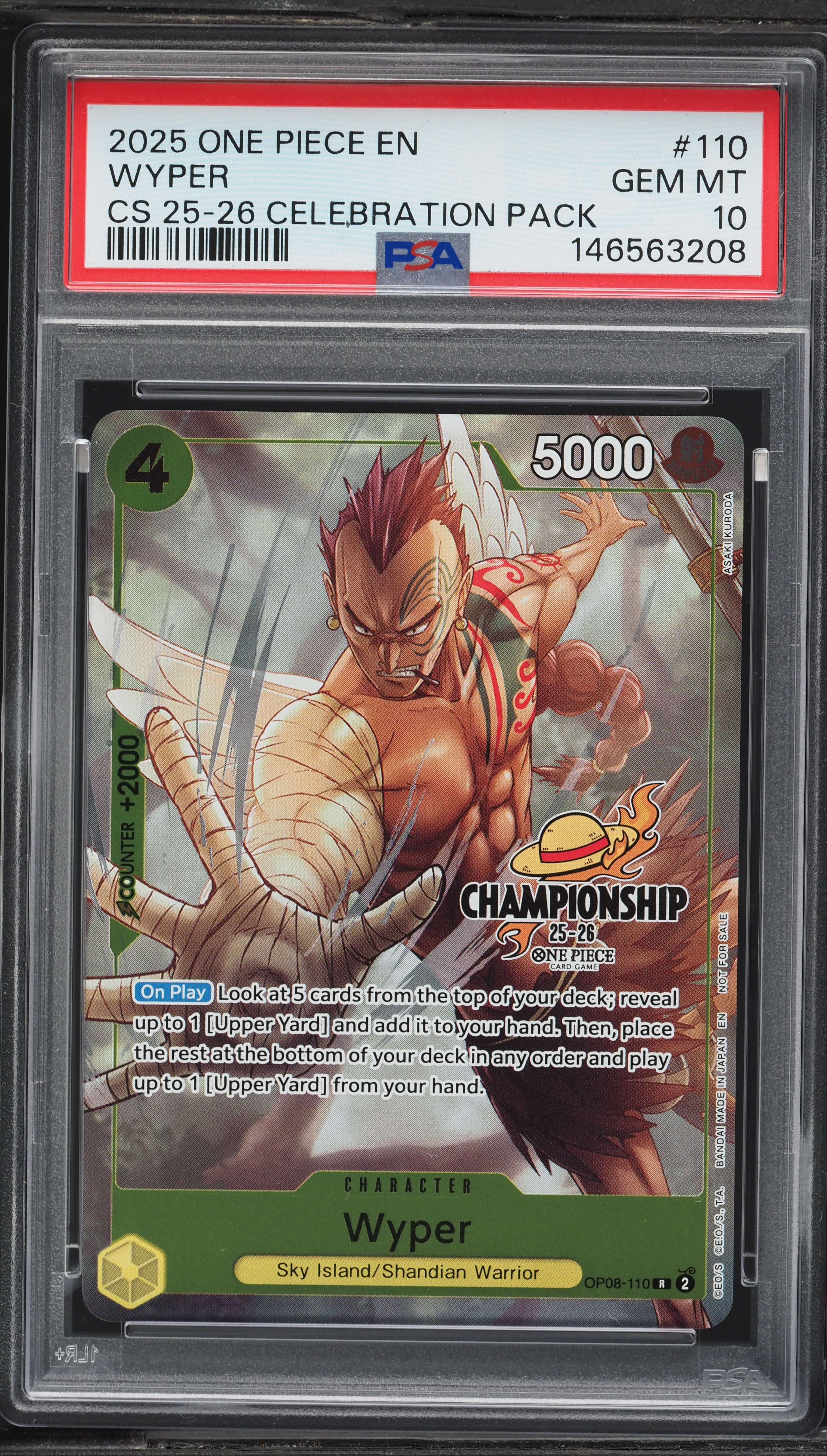 2025 One Piece Championship '25-'26 Celebration Pack Wyper #OP08