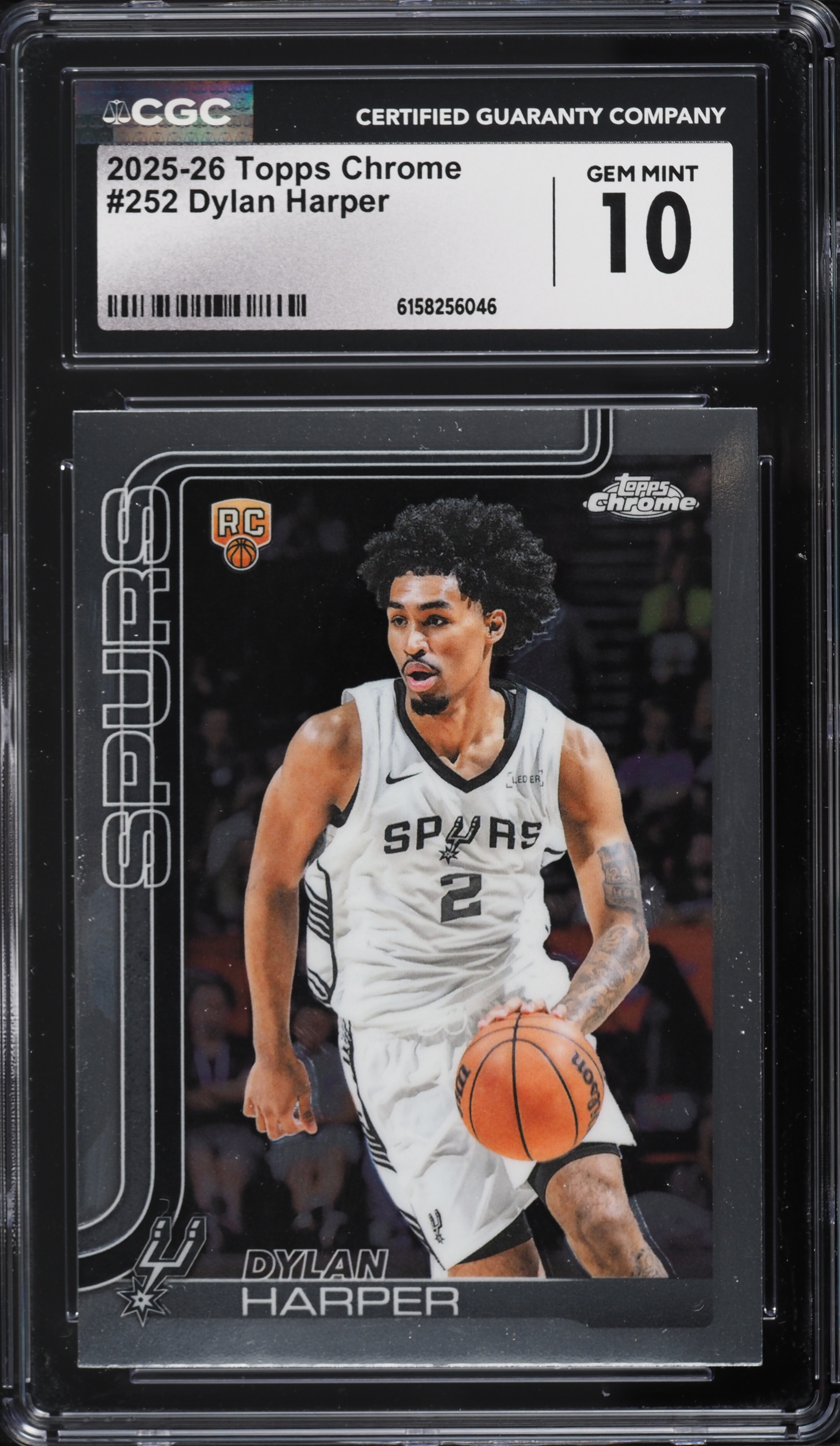 2025 Topps Chrome Dylan Harper ROOKIE #252 CGC 10 GEM MINT on