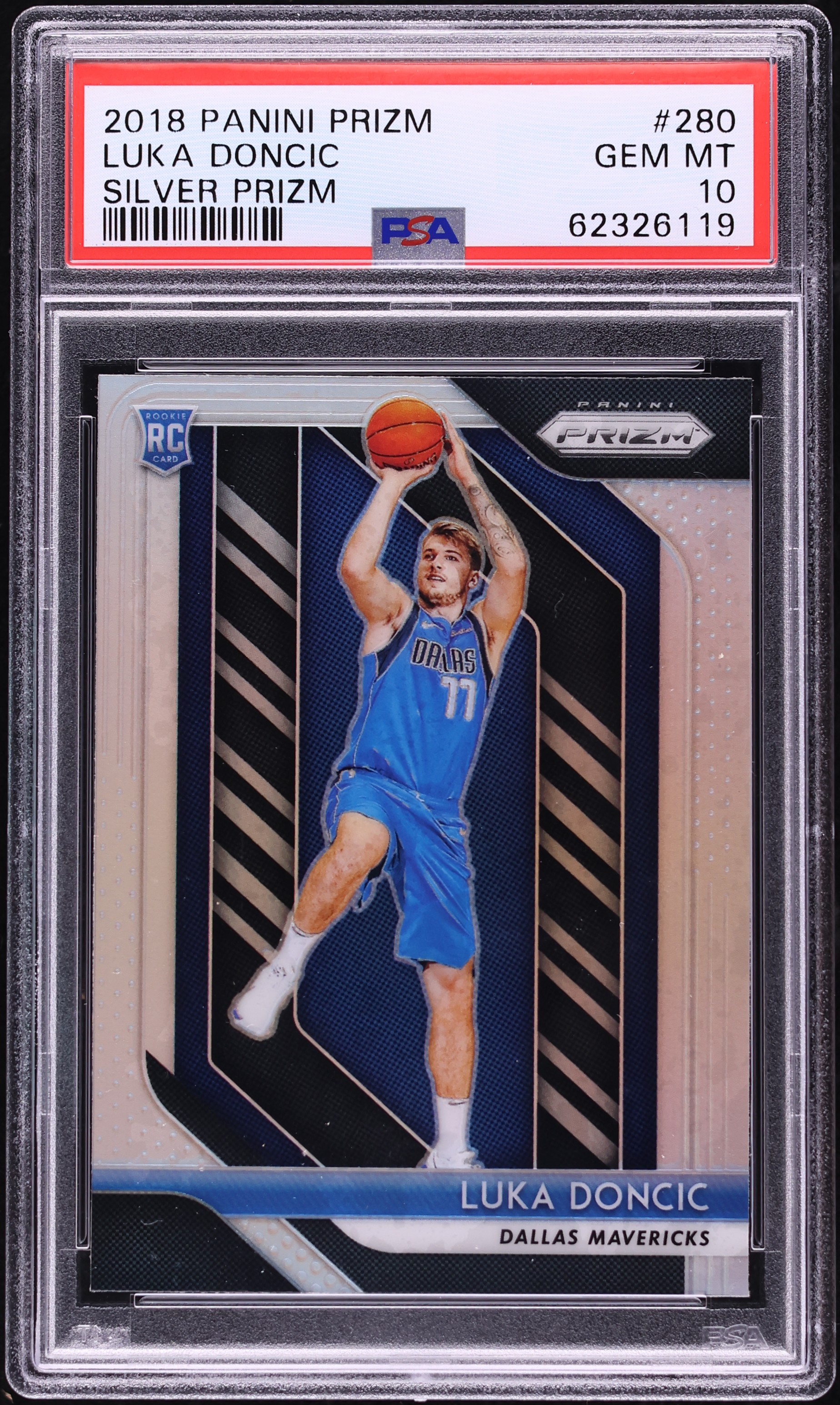 2018 Panini Prizm Silver Luka Doncic ROOKIE #280 PSA 10 GEM MINT