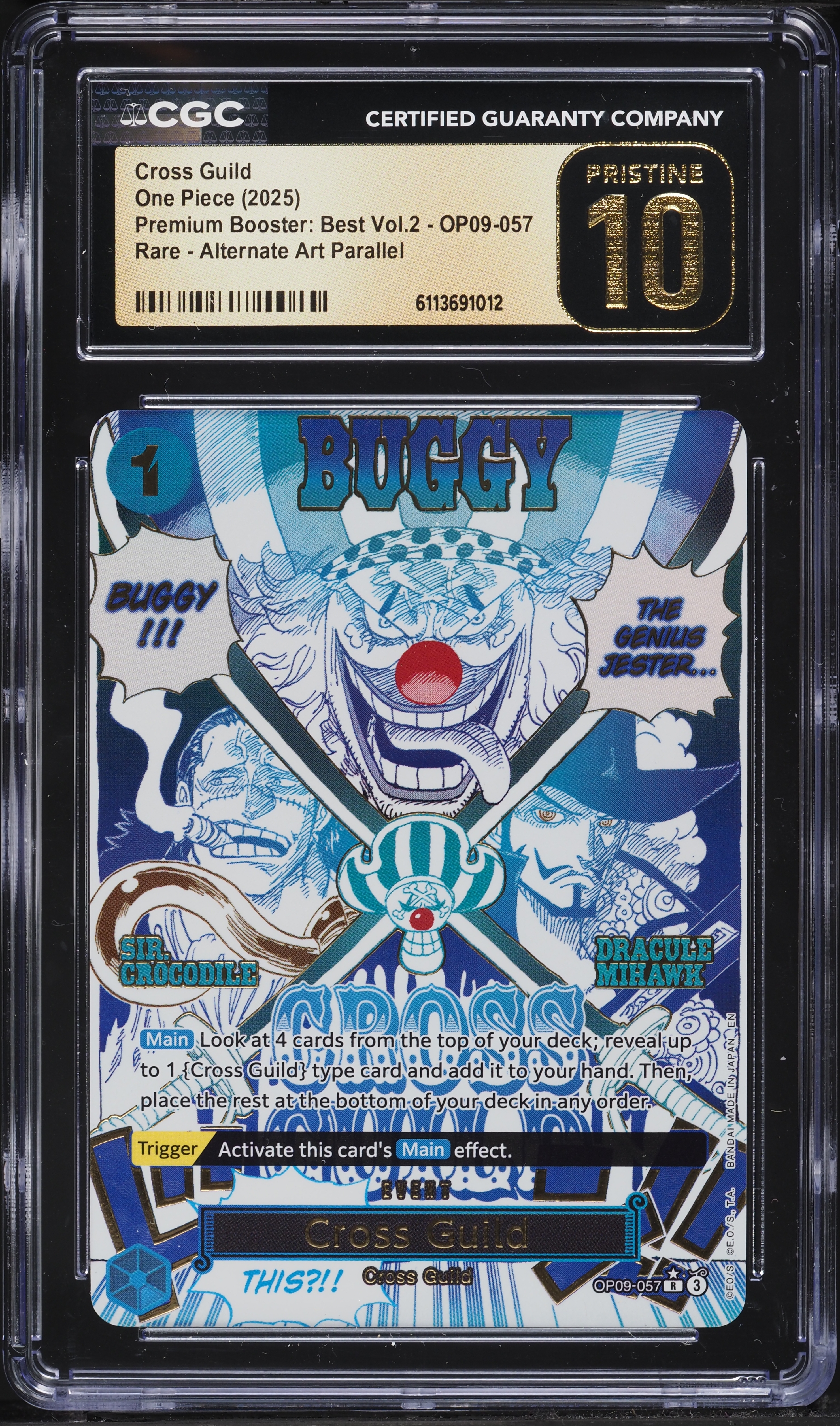 2025 One Piece Premium Best Vol.2 Alt Art Cross Guild #OP09-057