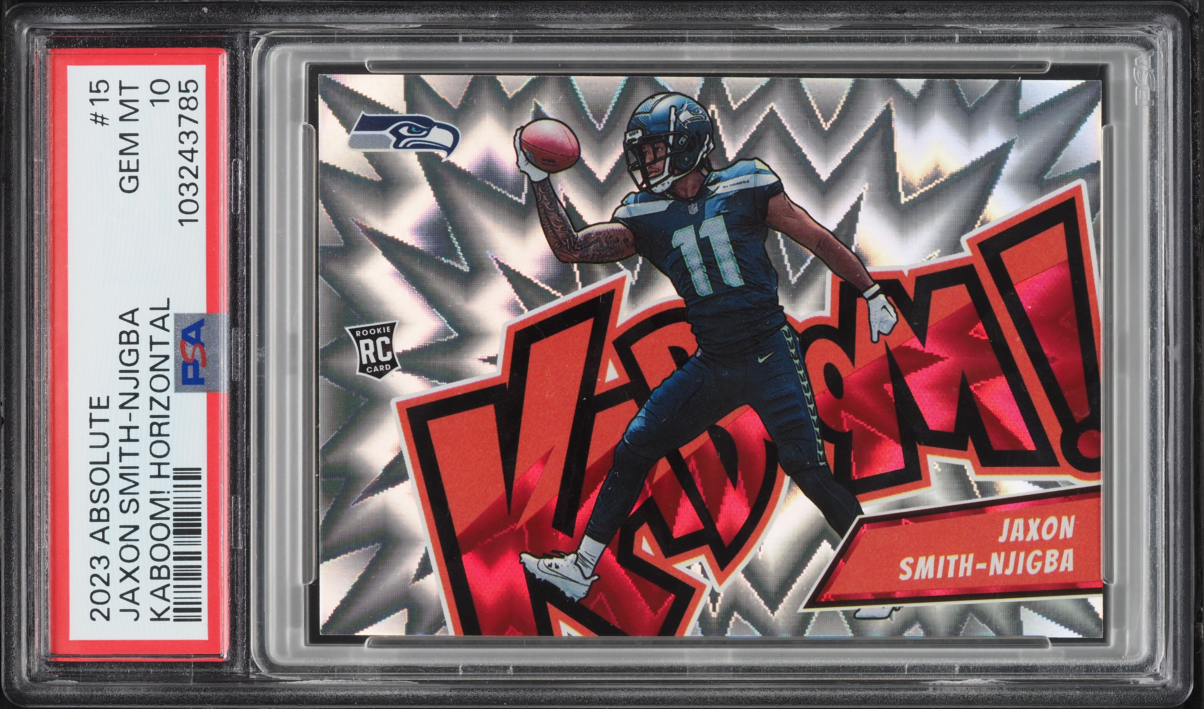 Ebbie Rookie スキムボード約123.5cm 2023 Absolute Kaboom! Horizontal Jaxon Smith-Njigba ROOKIE #15 PSA