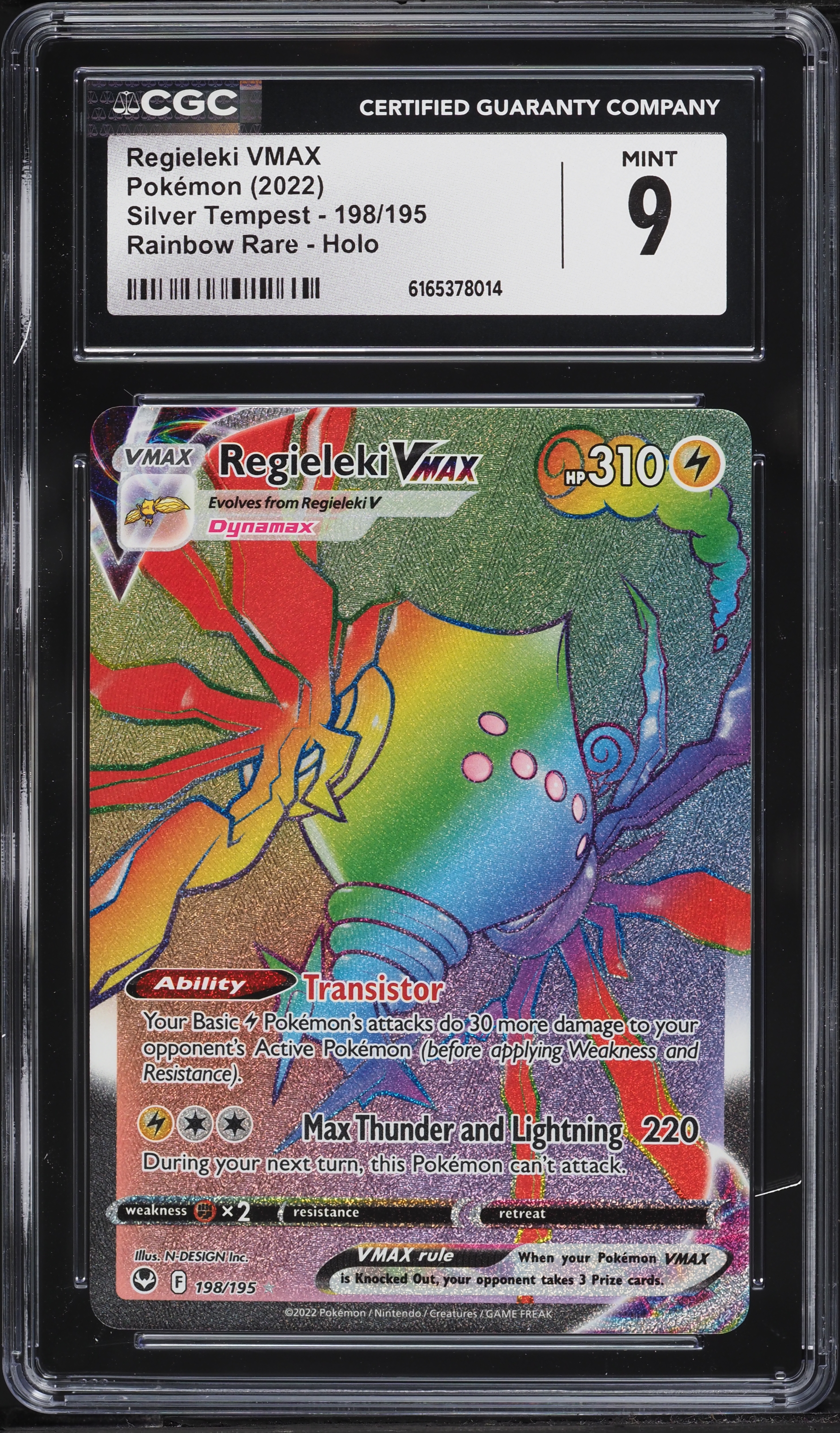 pokemon tcg silver tempest 058 195 regieleki vmax card 058/195 - Evolves from Regieleki V Type Regieleki Vmax #058/195 Ultra Rare