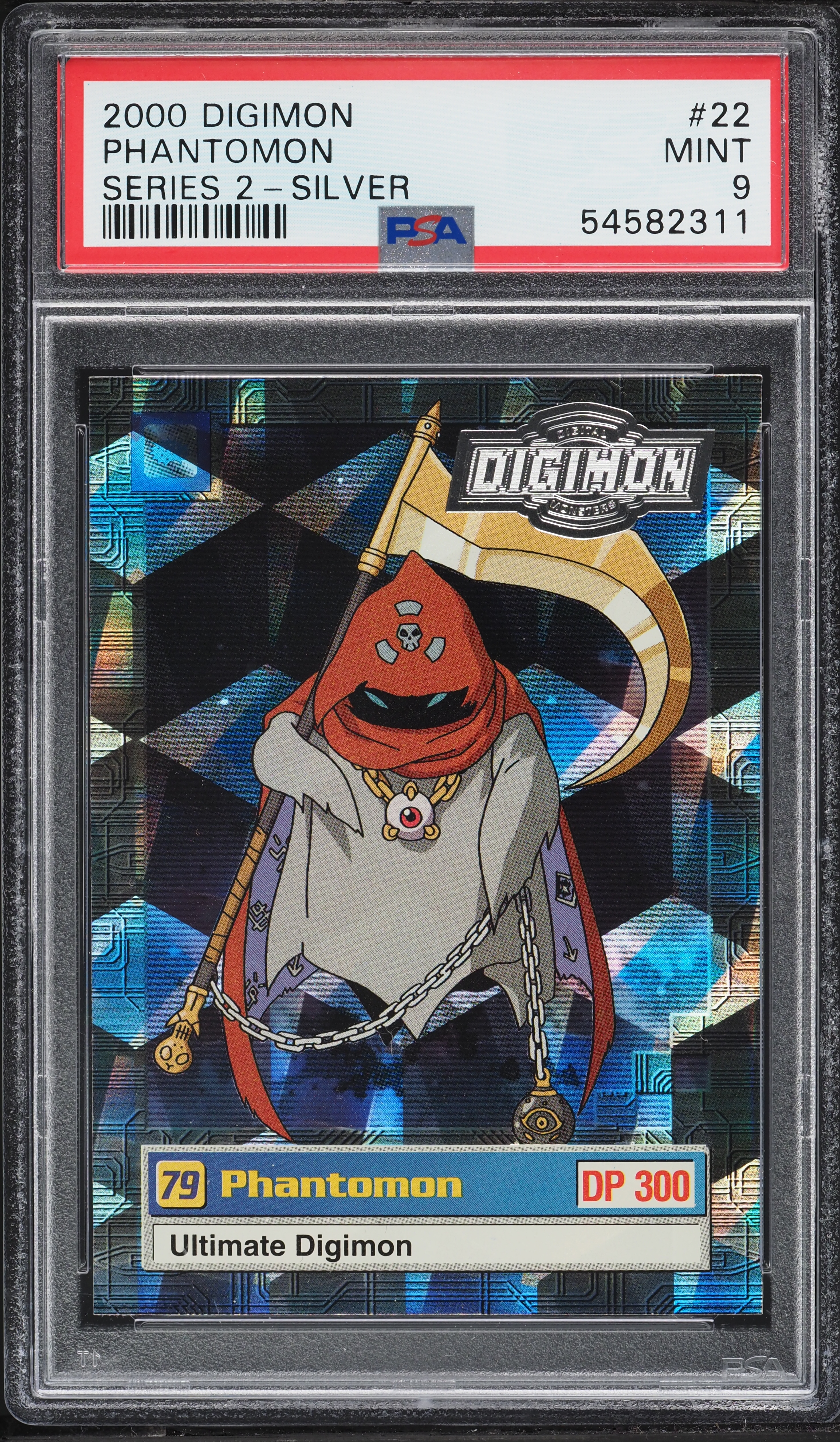 2000 digimon card value 2000 Digimon Series 2 Silver Phantomon #22 PSA 9 MINT on Fanatics Collect