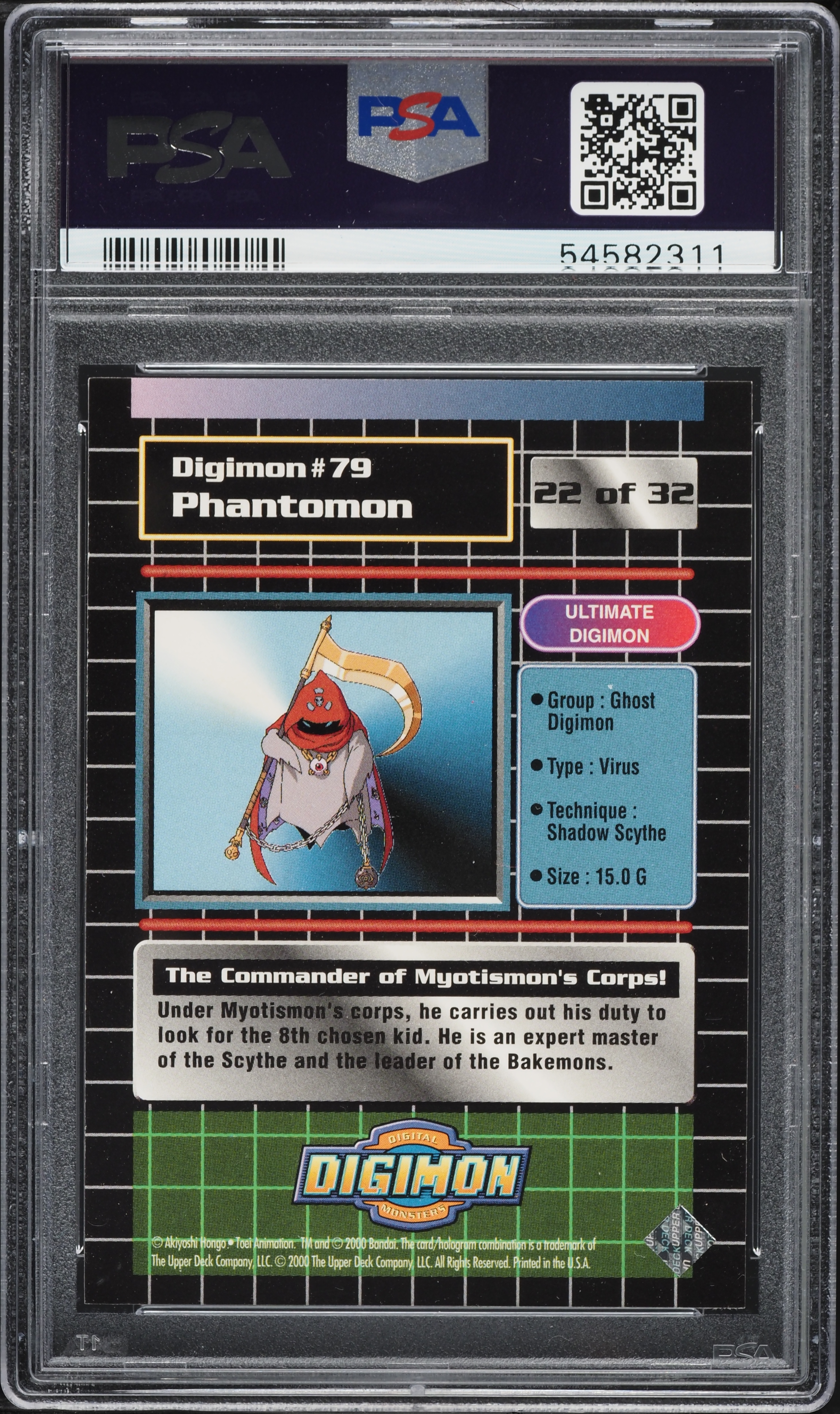 2000 digimon card value 2000 Digimon Series 2 Silver Phantomon #22 PSA 9 MINT on Fanatics Collect