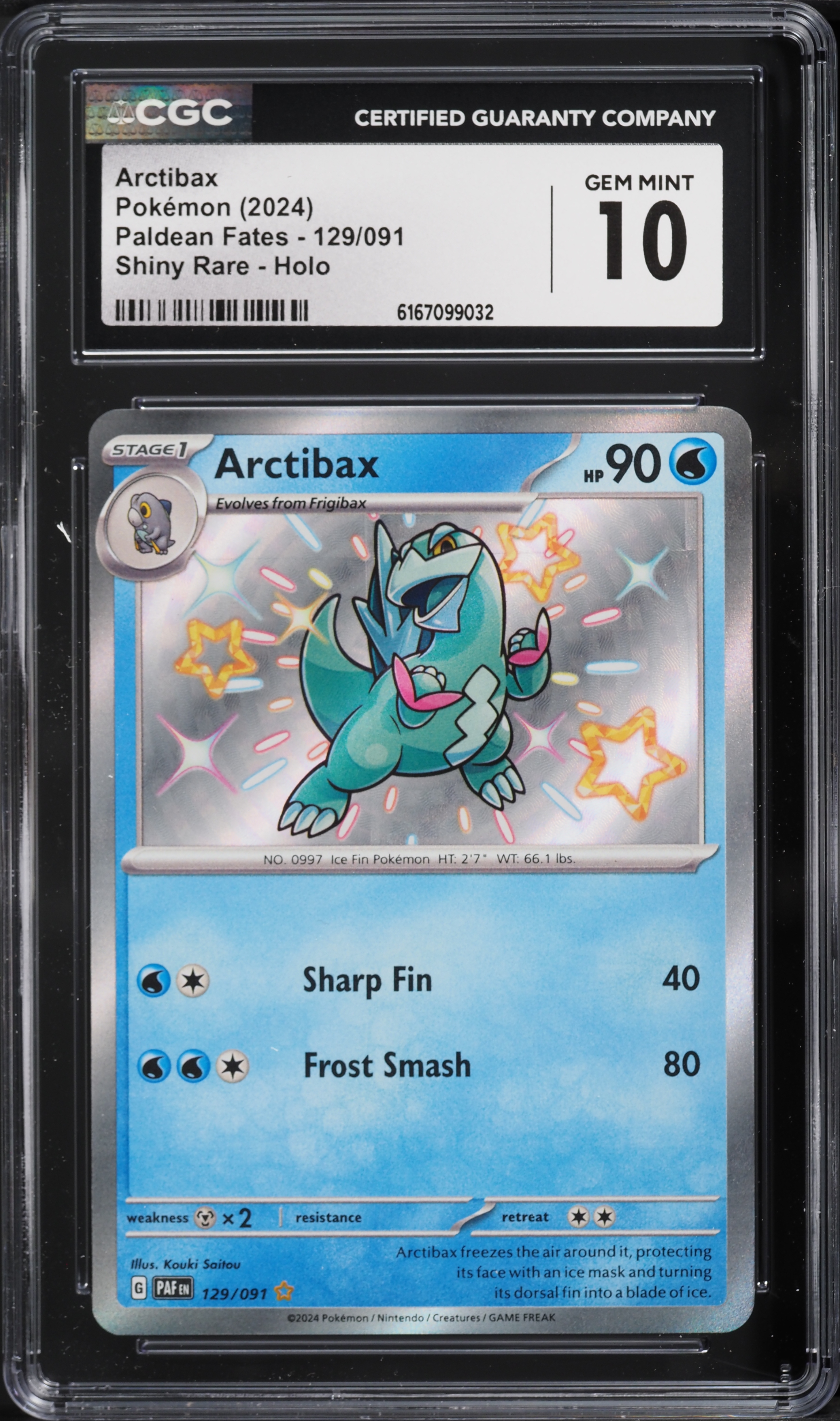 arctibax pokemon card Ace 10 GEM MINT 076/071 – Vault TCG Sharp Fin 40 2024 Pokemon Paldean Fates Shiny