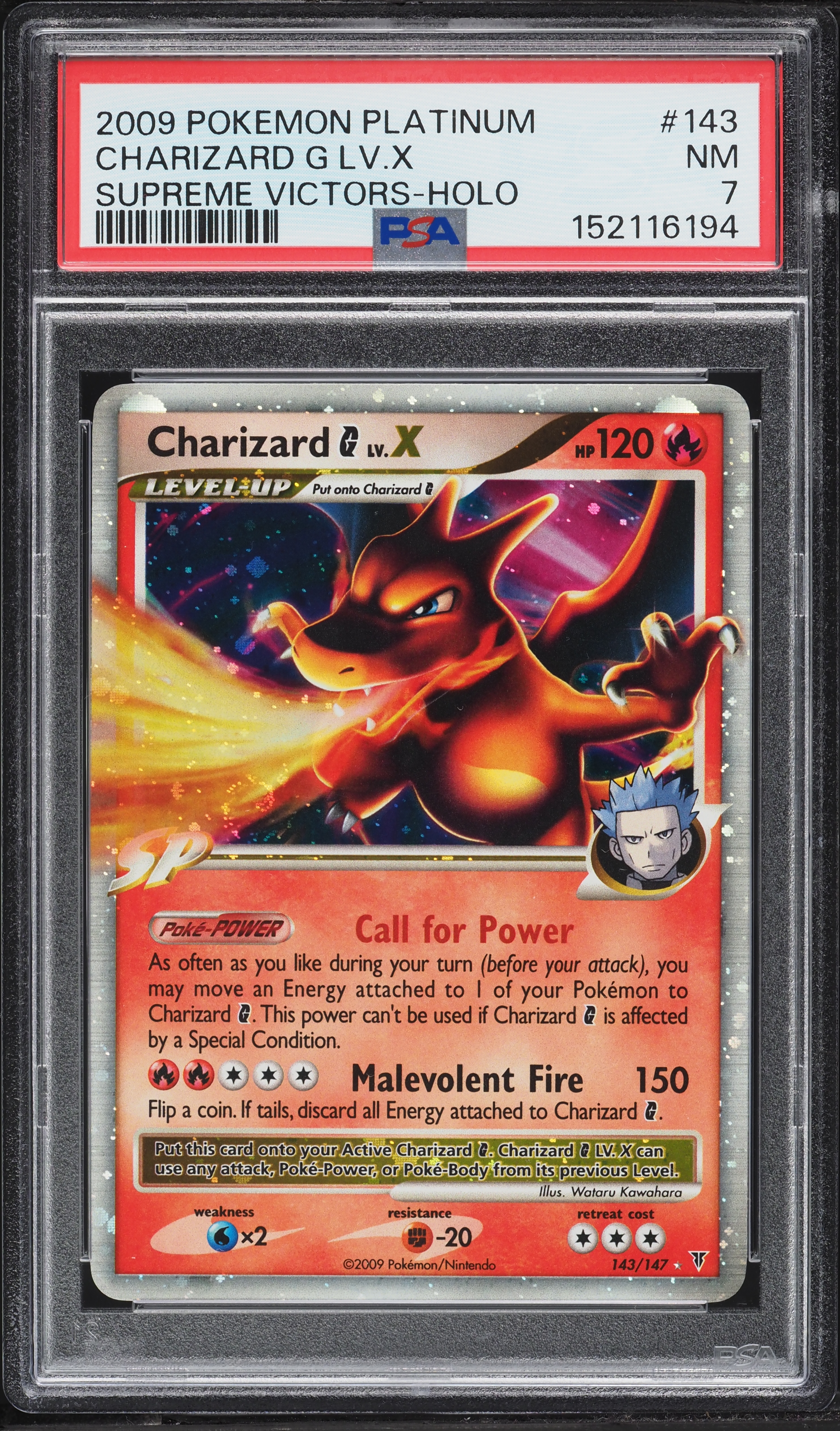 2009 Pokemon Platinum Supreme Victors Holo Charizard G LV.X #143