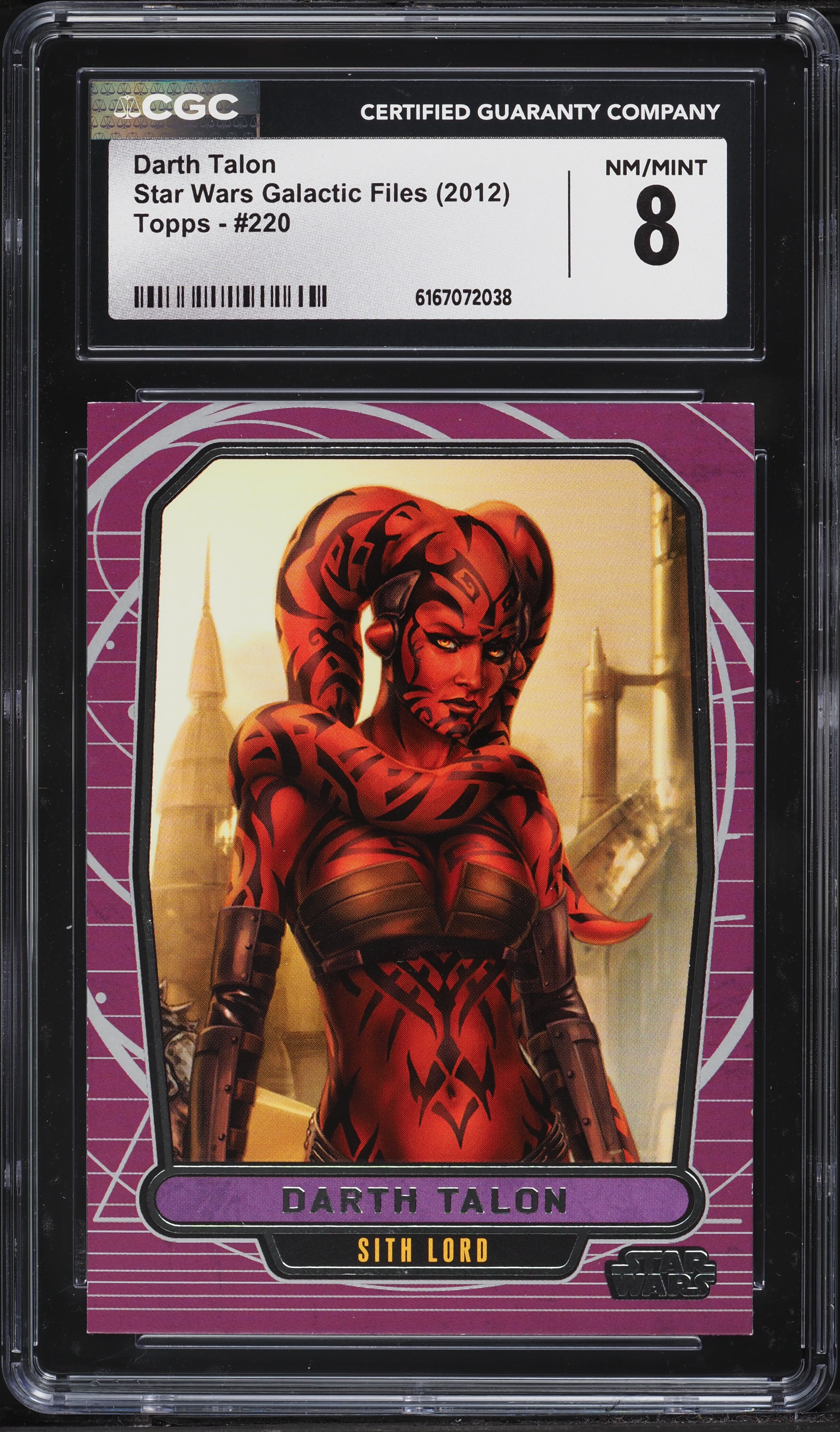 2012 Topps Star Wars Galactic Files Darth Talon #220 CGC 8 NM-MT