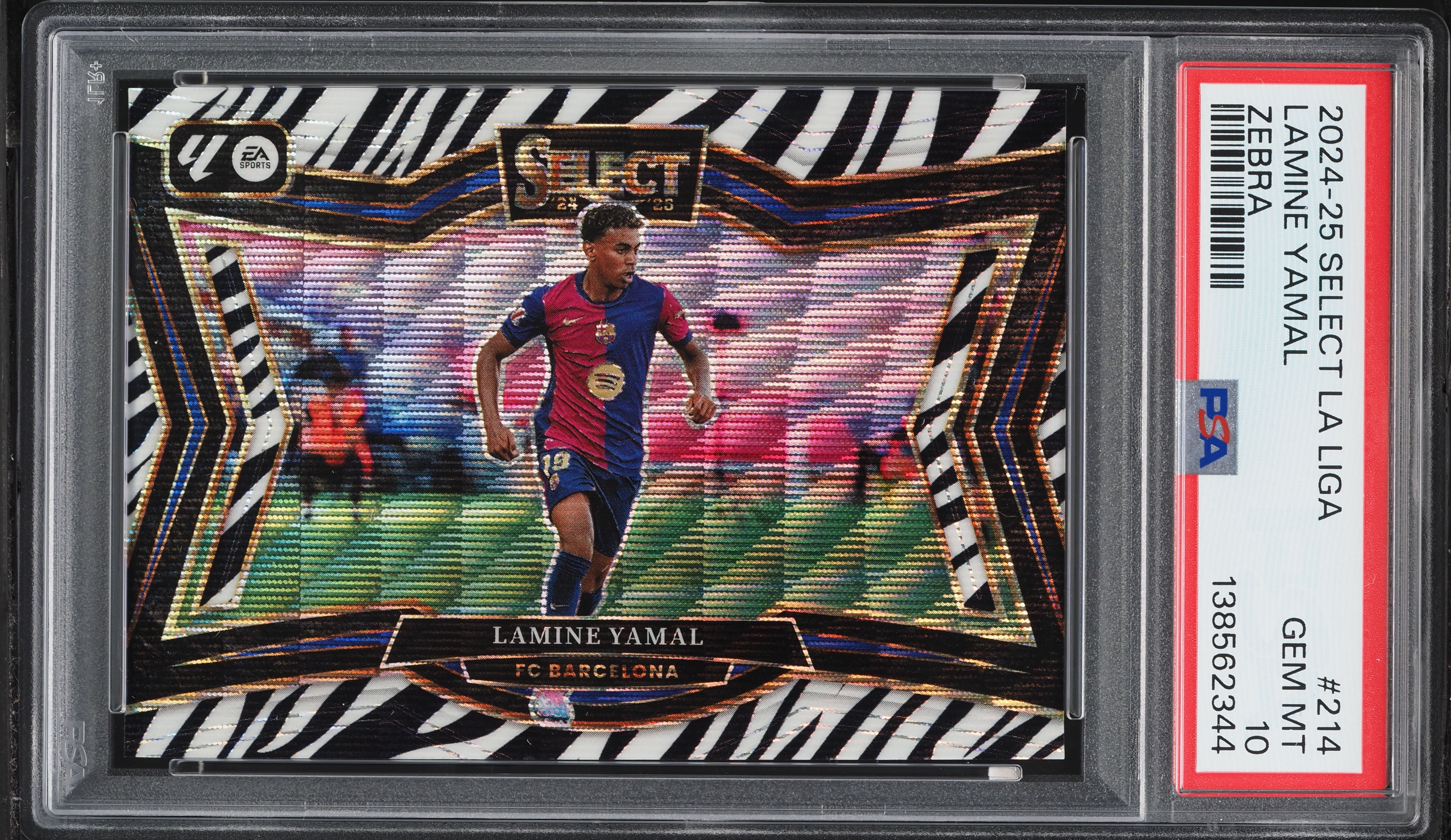 2024 Select Field Level LaLiga Zebra Lamine Yamal #214 PSA 10 GEM