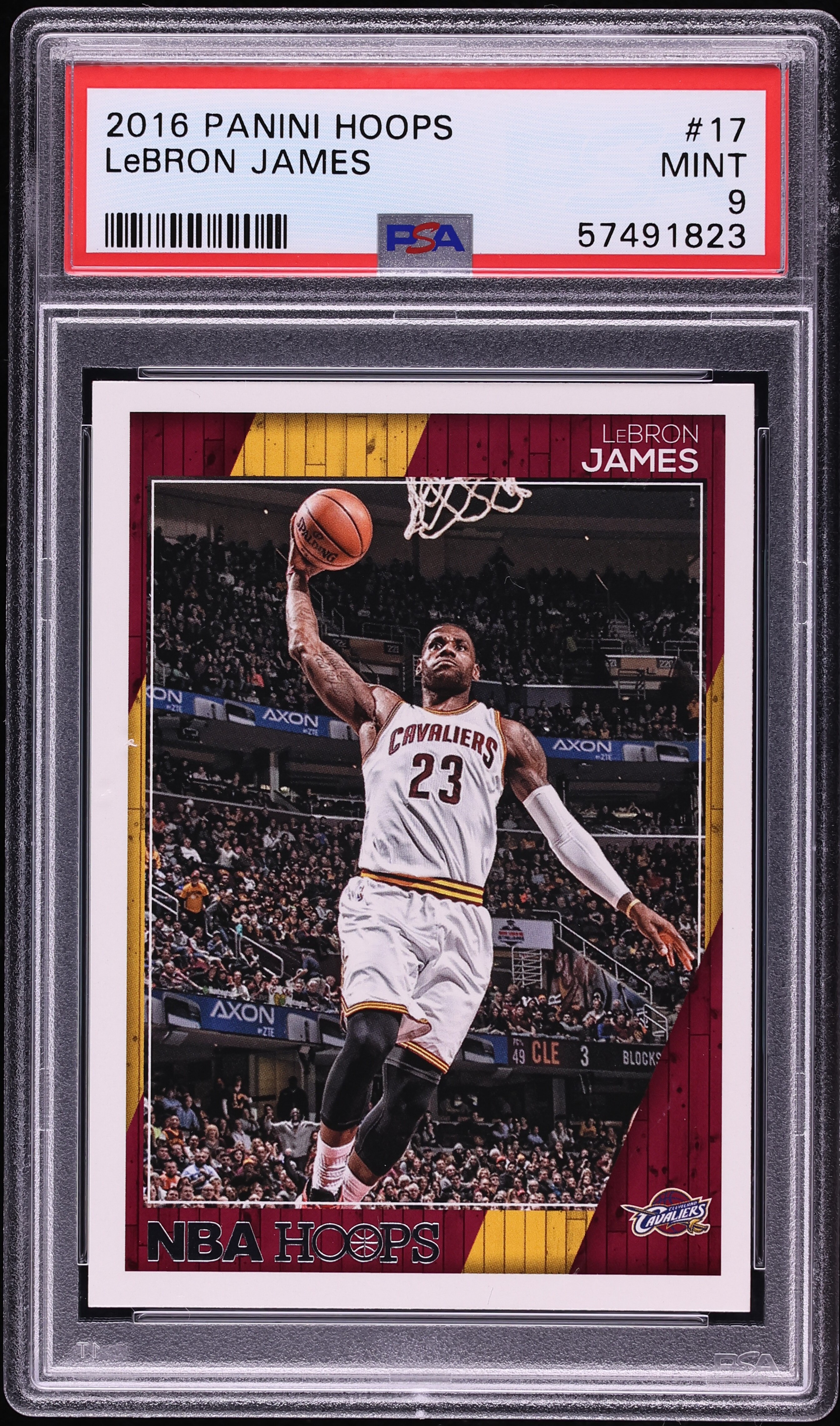 2016 Hoops LeBron James #17 PSA 9 MINT on Fanatics Collect