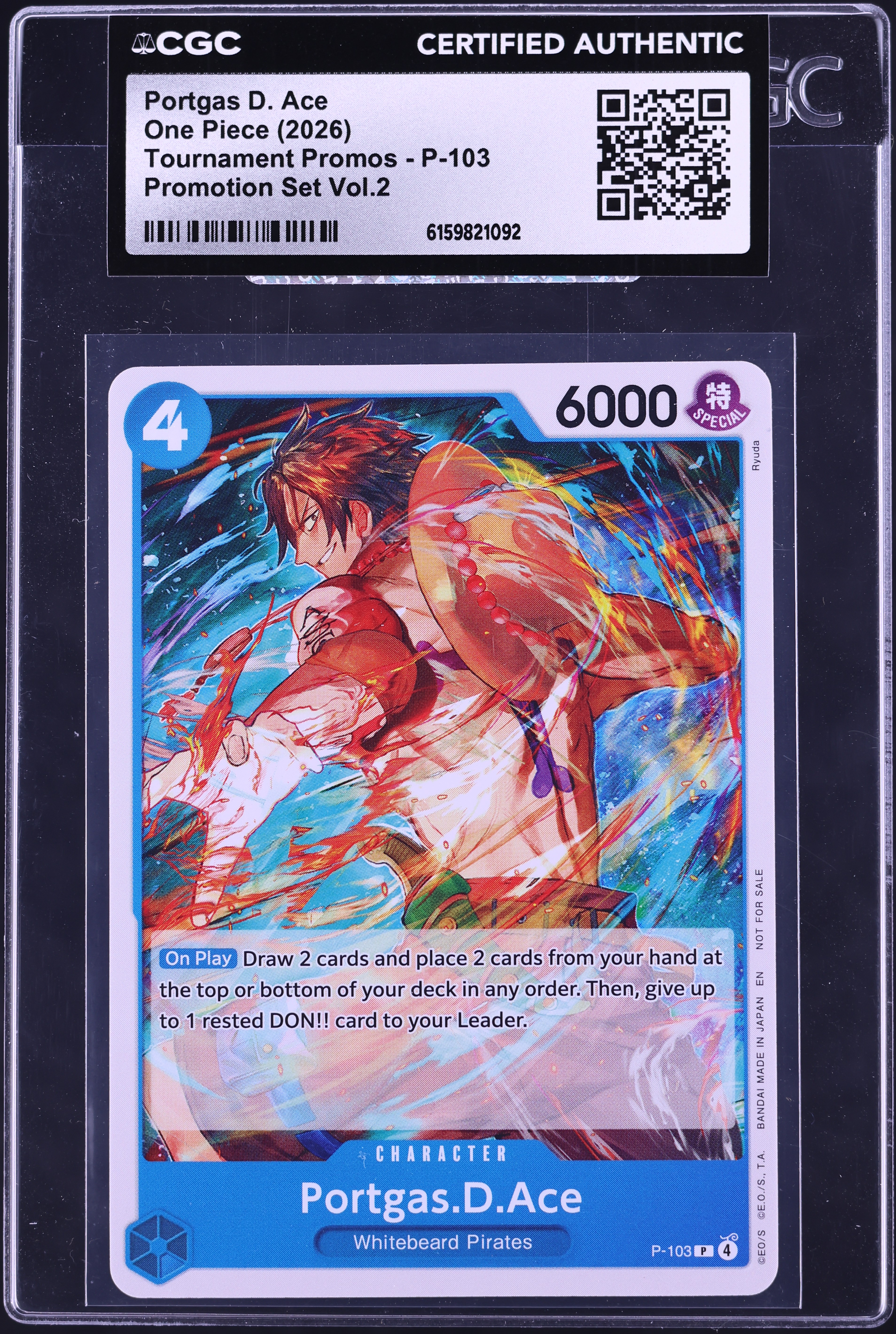 2026 One Piece Promo Tournament Set Volume 2 Portgas D. Ace #P-103