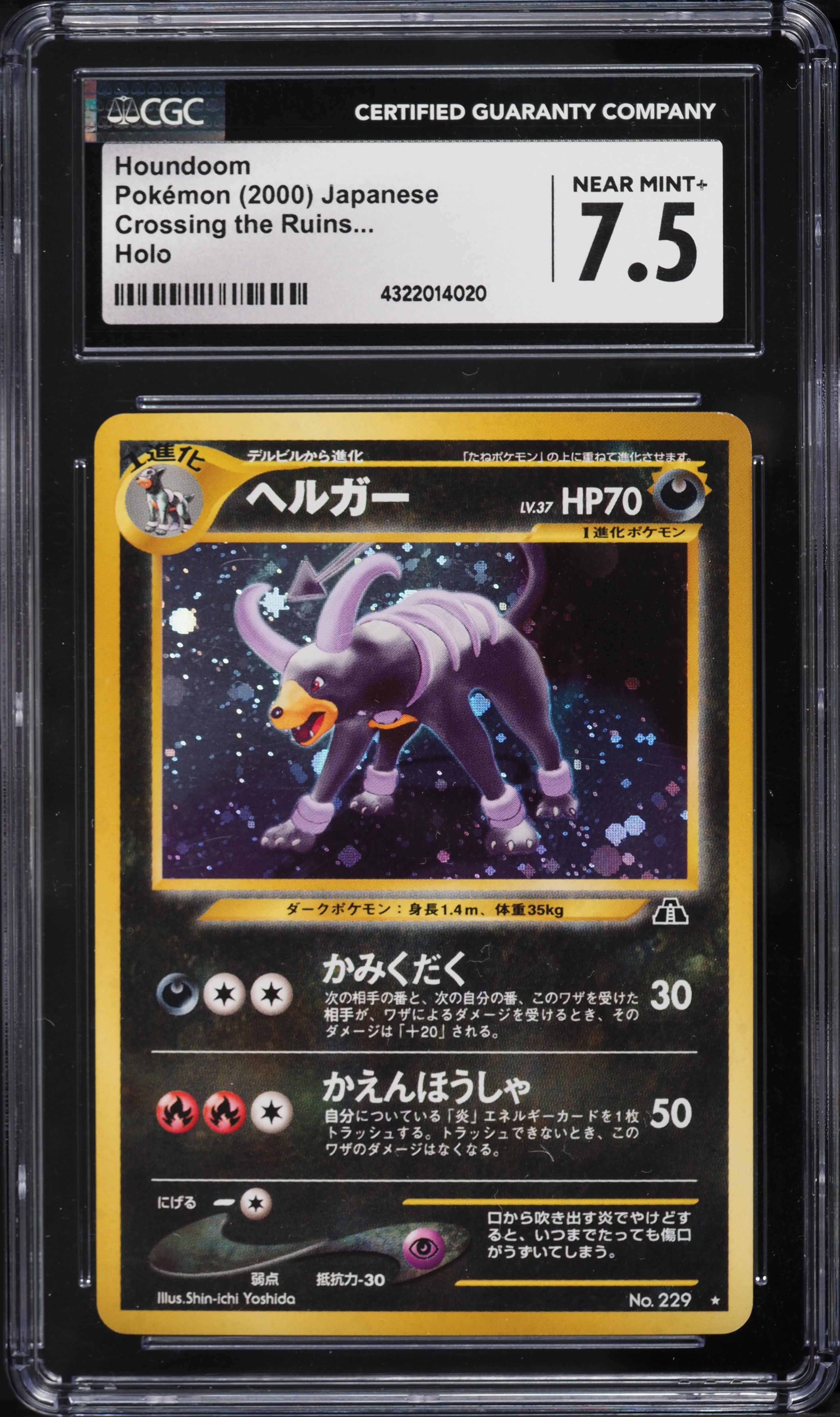 2000 Pokemon Japanese Crossing The Ruins Holo Houndoom #229 CGC