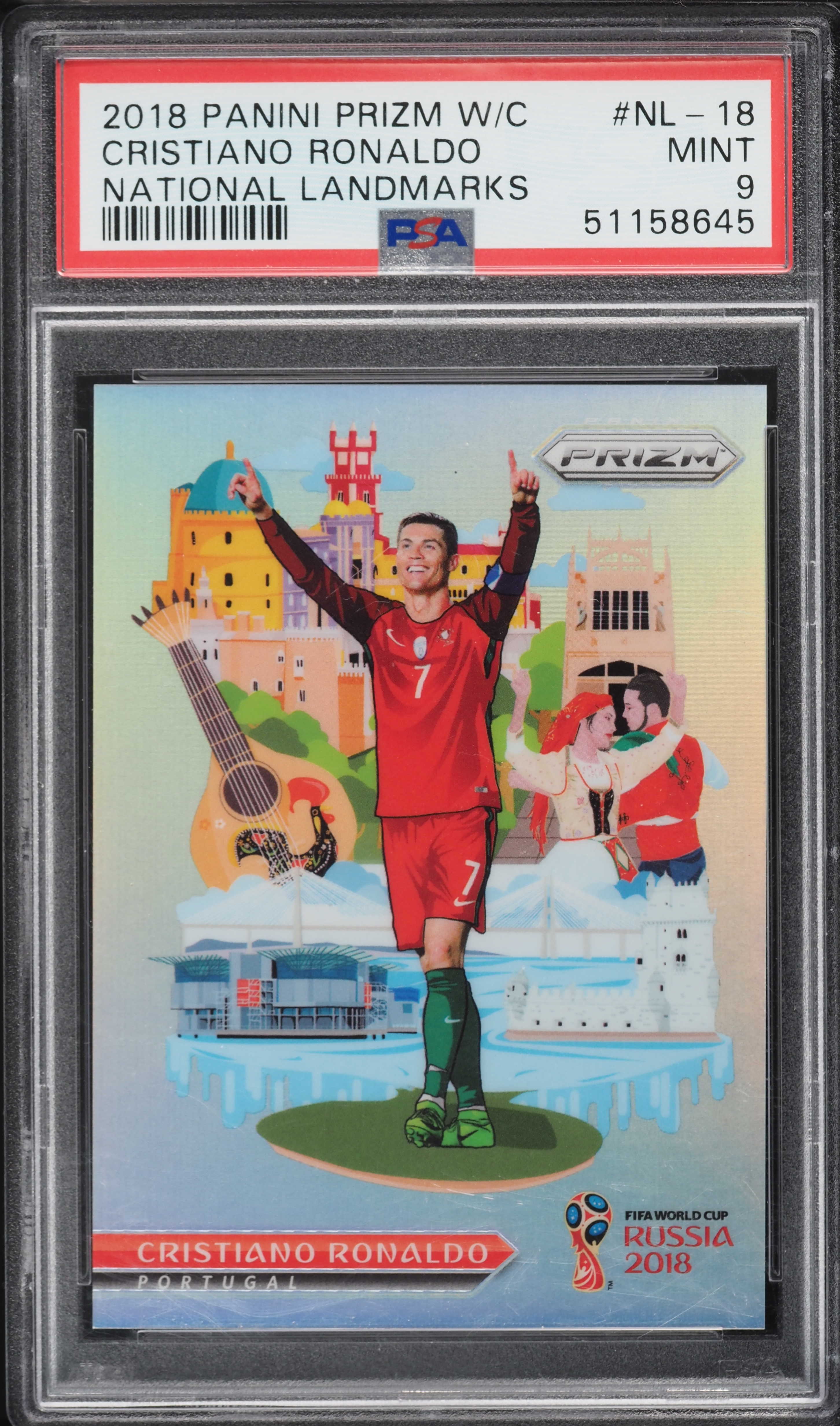 2018 Panini Prizm World Cup National Landmarks Cristiano Ronaldo 