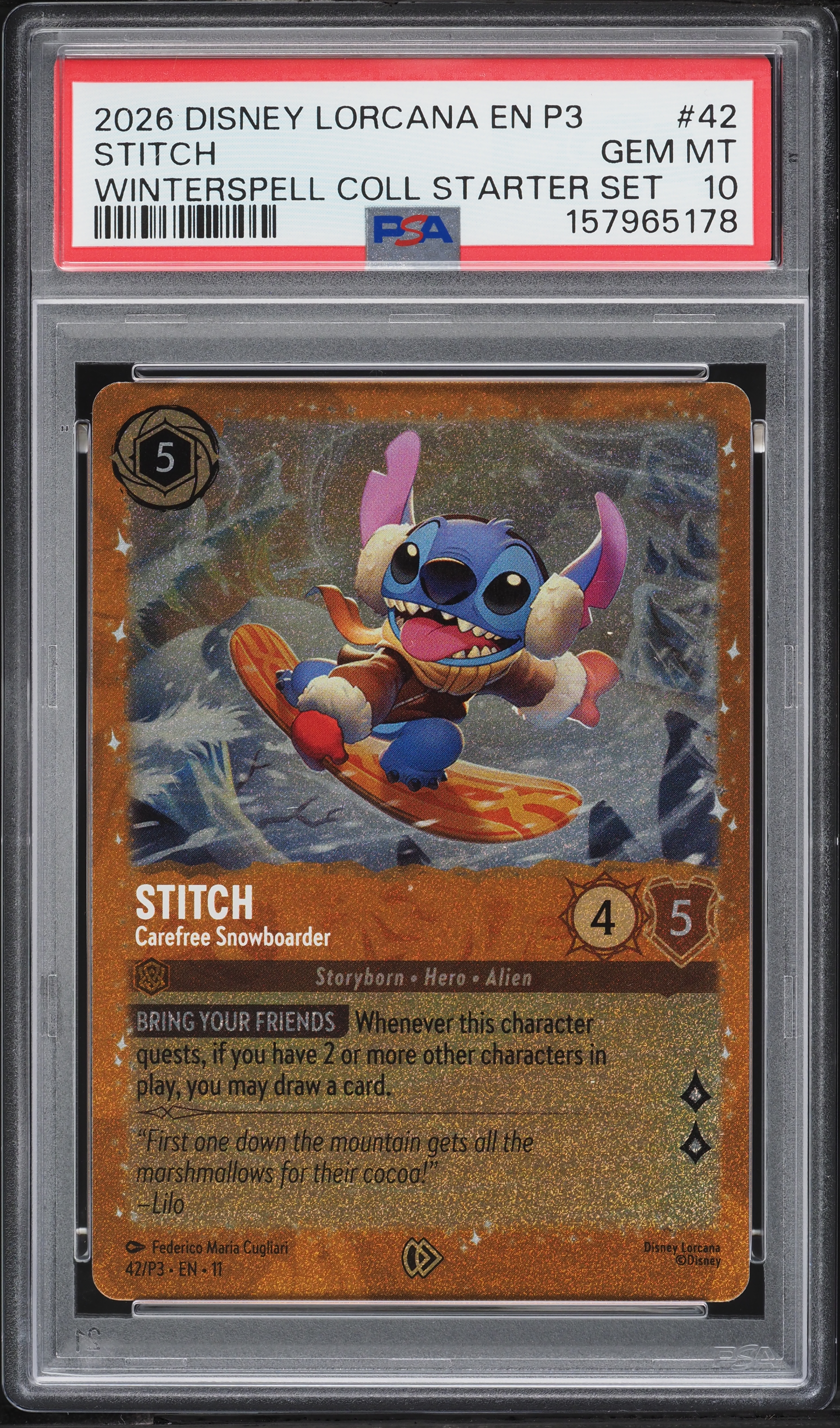 PSA 10 Disney Lorcana スティッチ エンチャンテッド ディズニー