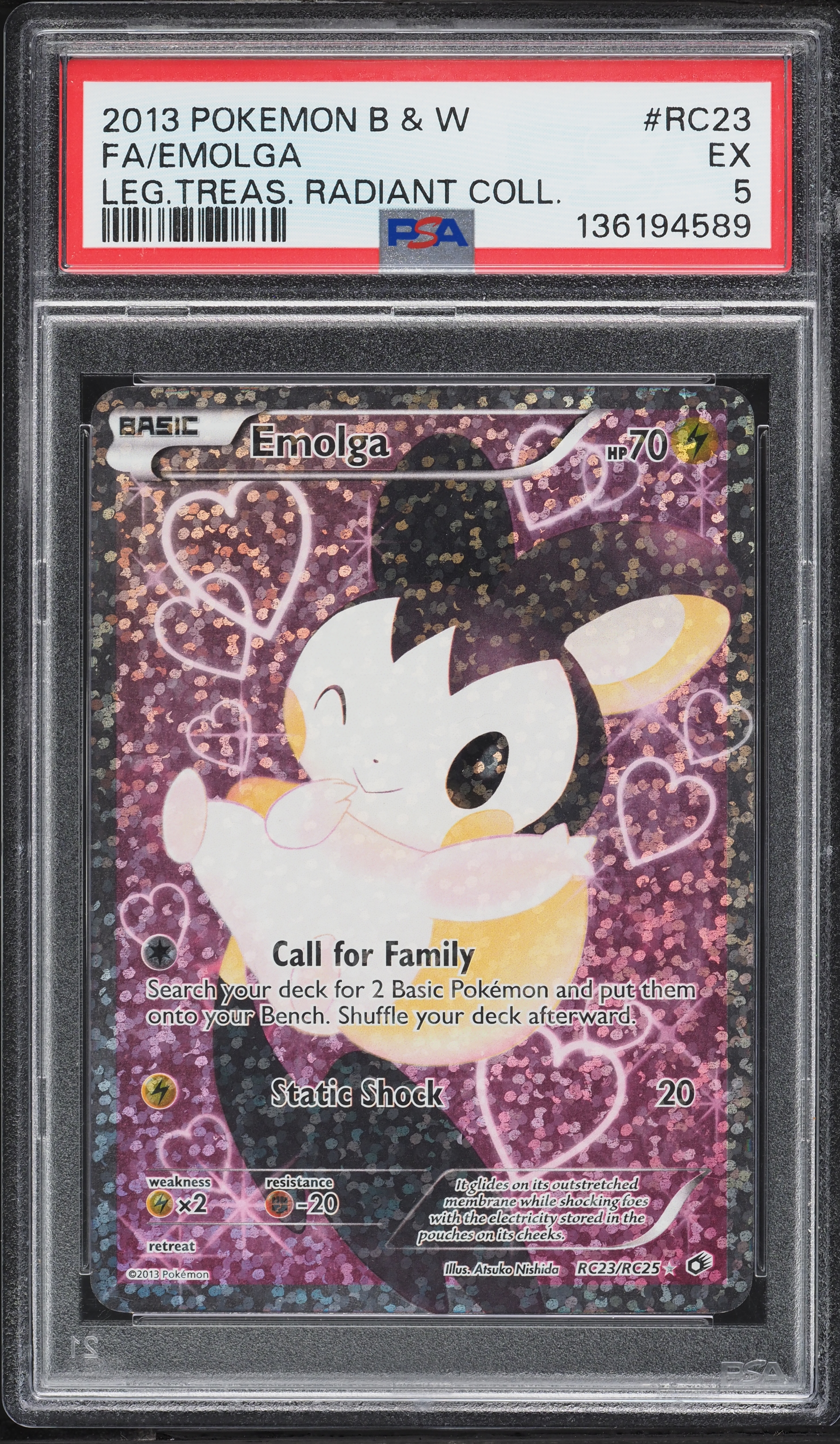2013 Pokemon Black & White Legendary Treasures Radiant Full Art