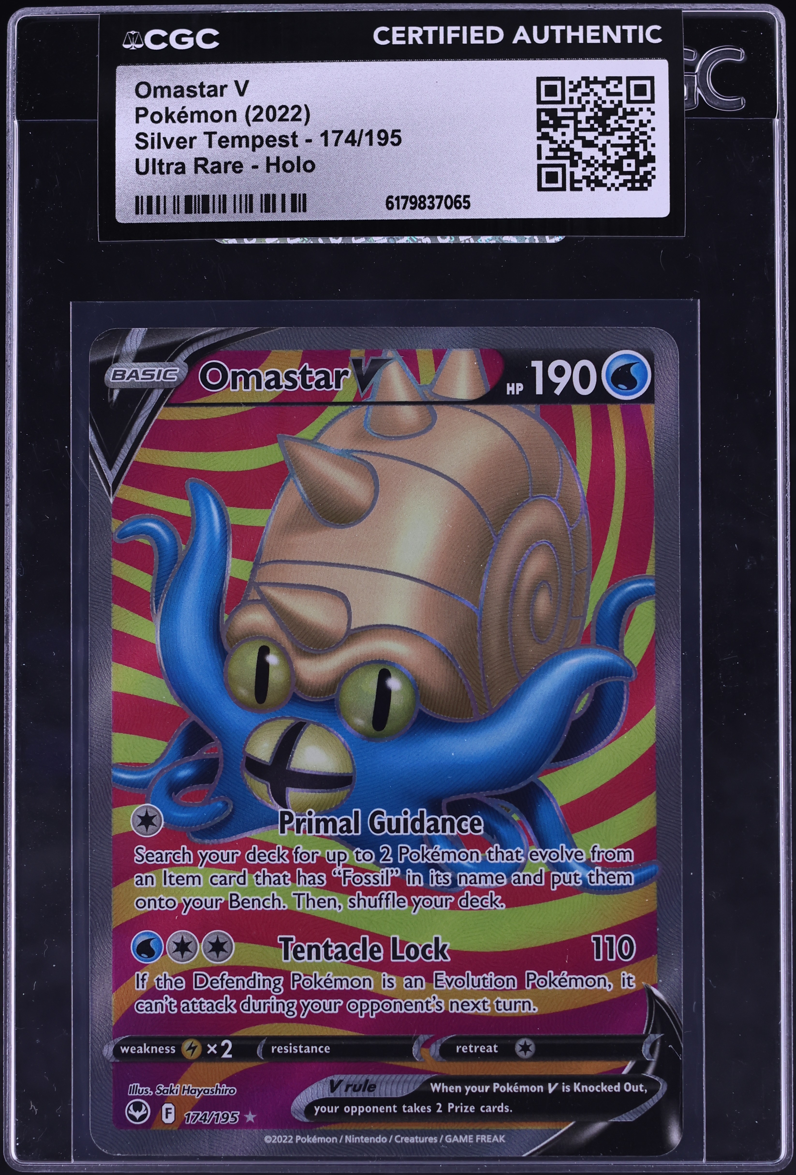omastar v pokemon card price Omastar V 174/195 Full Art Ultra Rare Silver Tempest SWSH12 Pokemon NM 0601#16