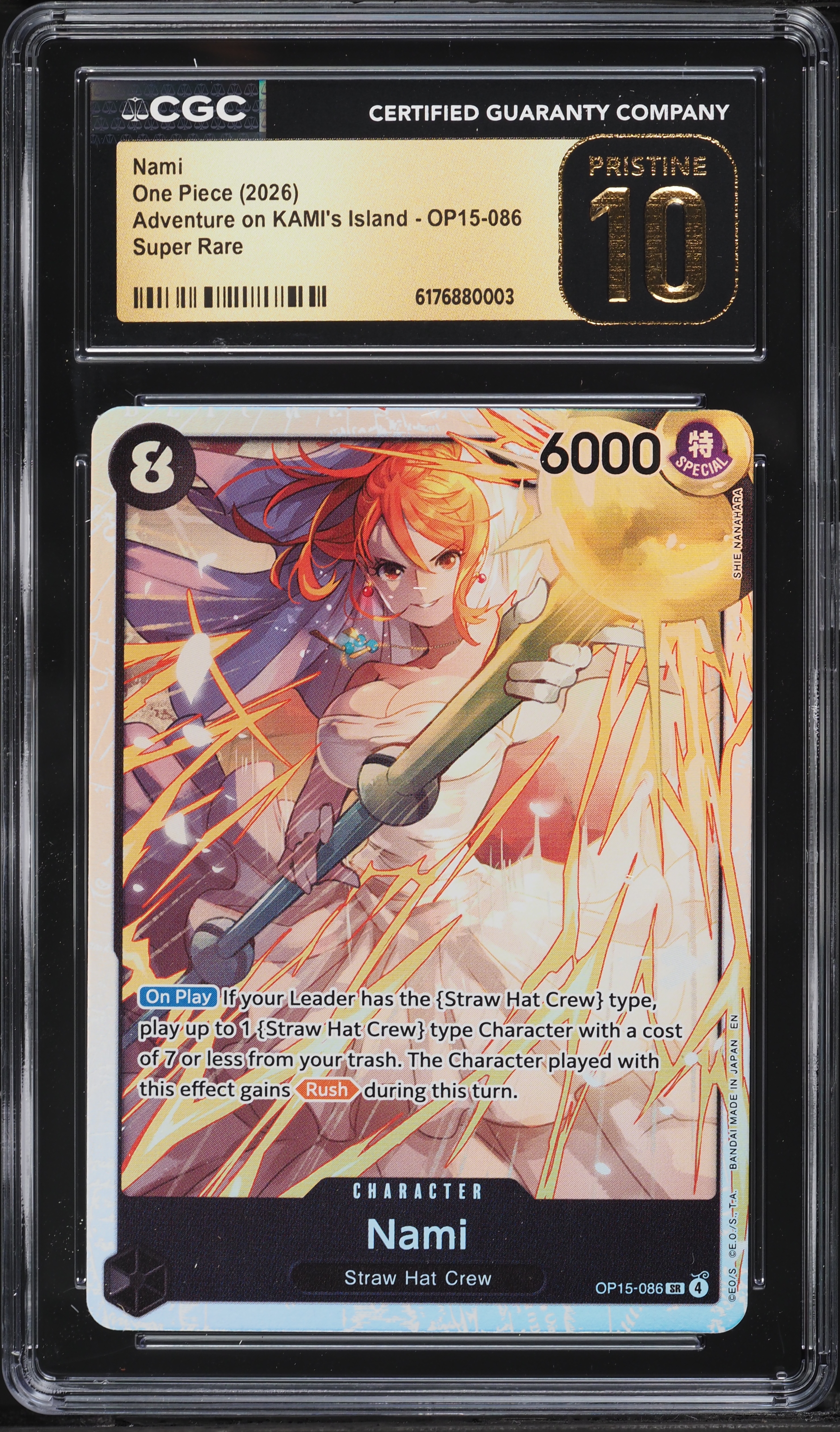 2026 One Piece Adventure On KAMI's Island SR Nami #OP15-086 CGC 10