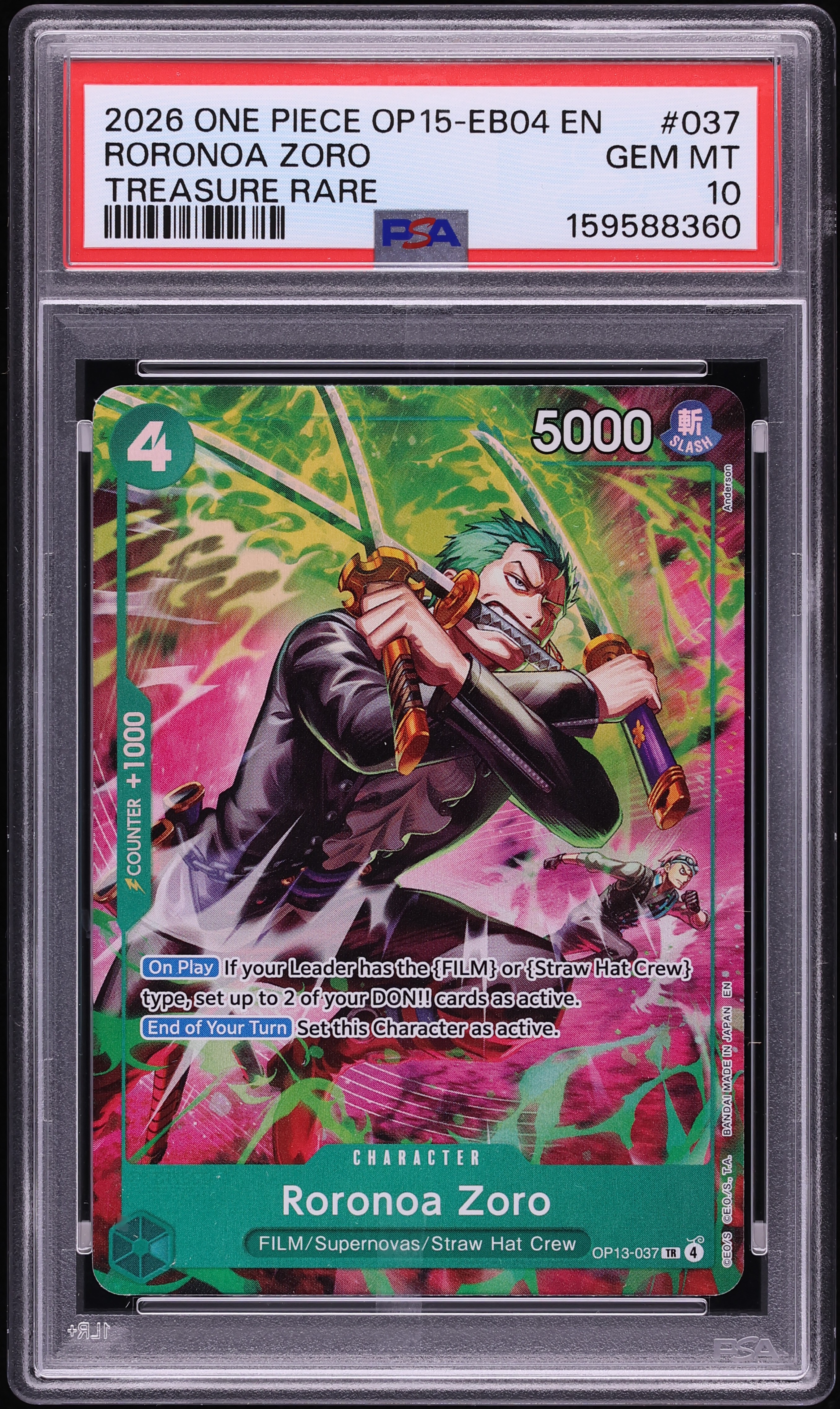 2026 One Piece Adventure On Kami's Island TR Roronoa Zoro #OP13