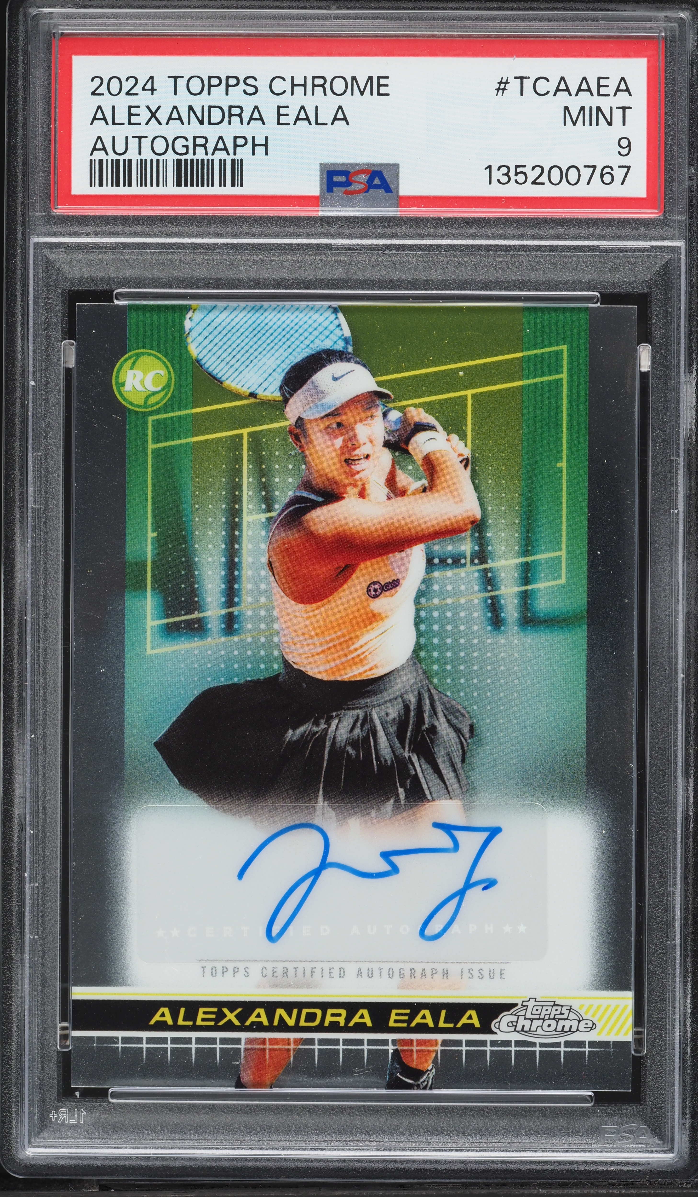 2024 Topps Chrome Tennis Alexandra Eala ROOKIE AUTO #TCAAEA PSA 9