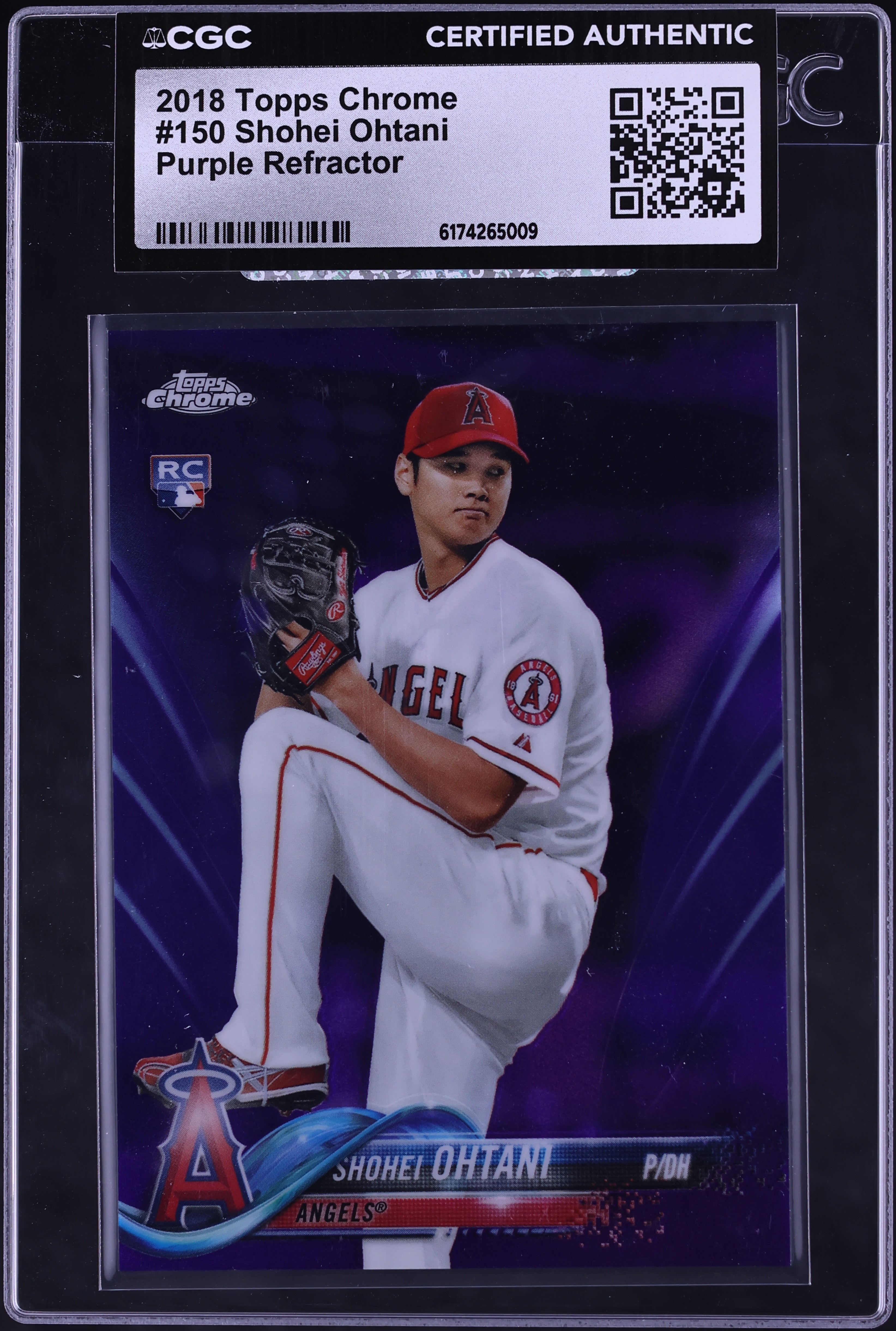 2018 Topps Chrome Purple Refractor Shohei Ohtani ROOKIE /299 #150