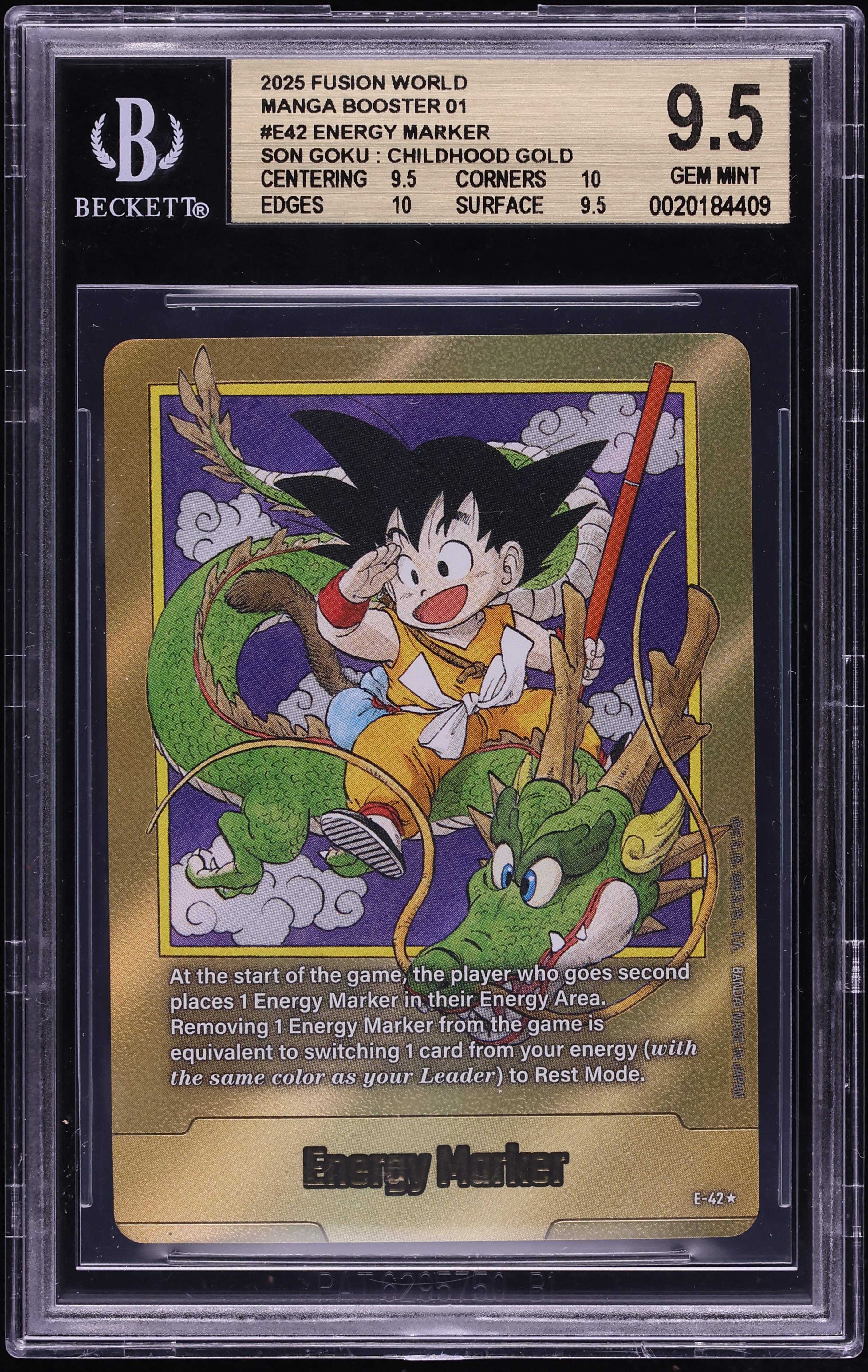 2025 Dragon Ball Super Fusion World Manga Booster 01 Energy Marker