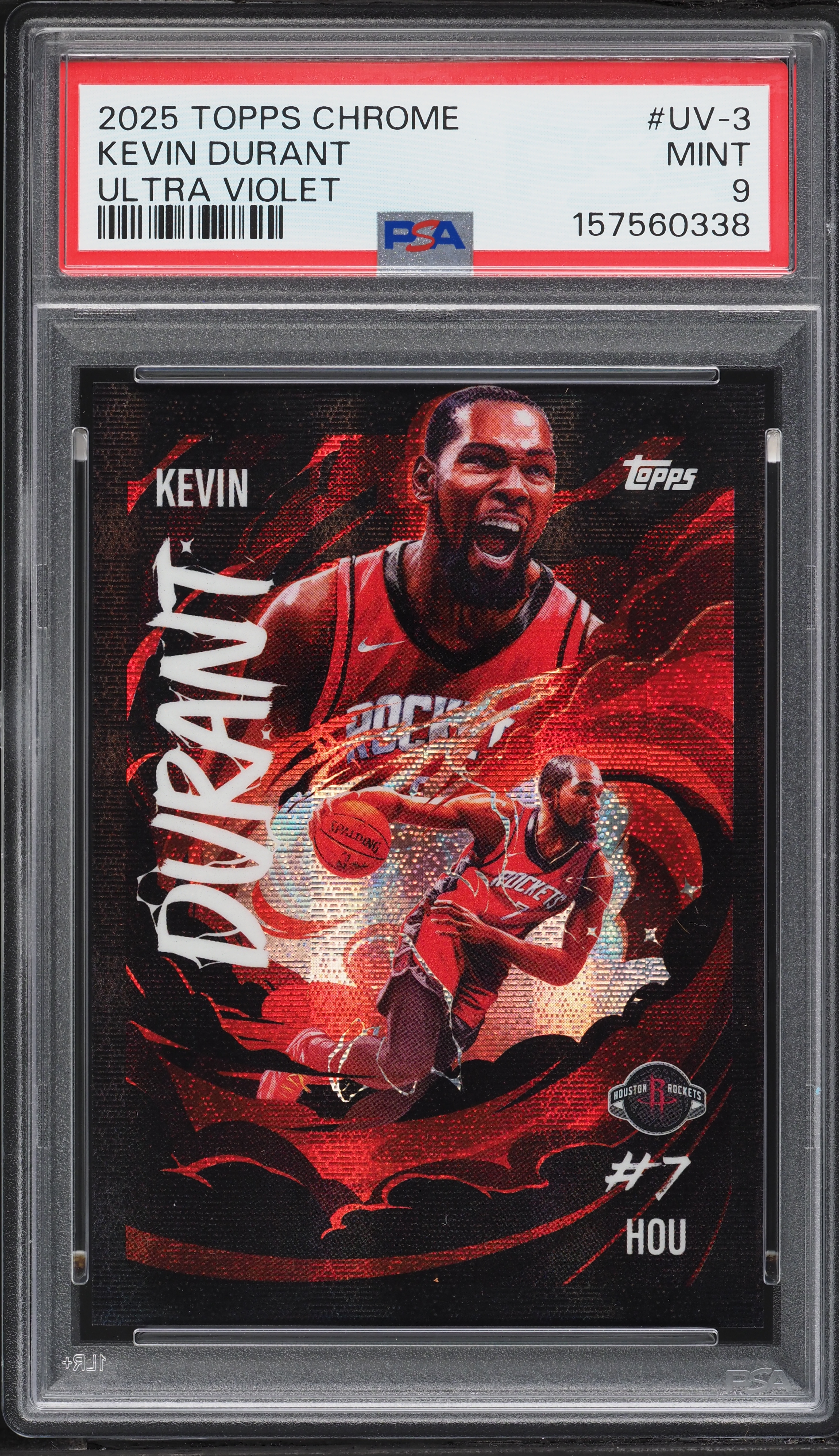 2025 Topps Chrome Ultra Violet Kevin Durant #UV-3 PSA 9 MINT on