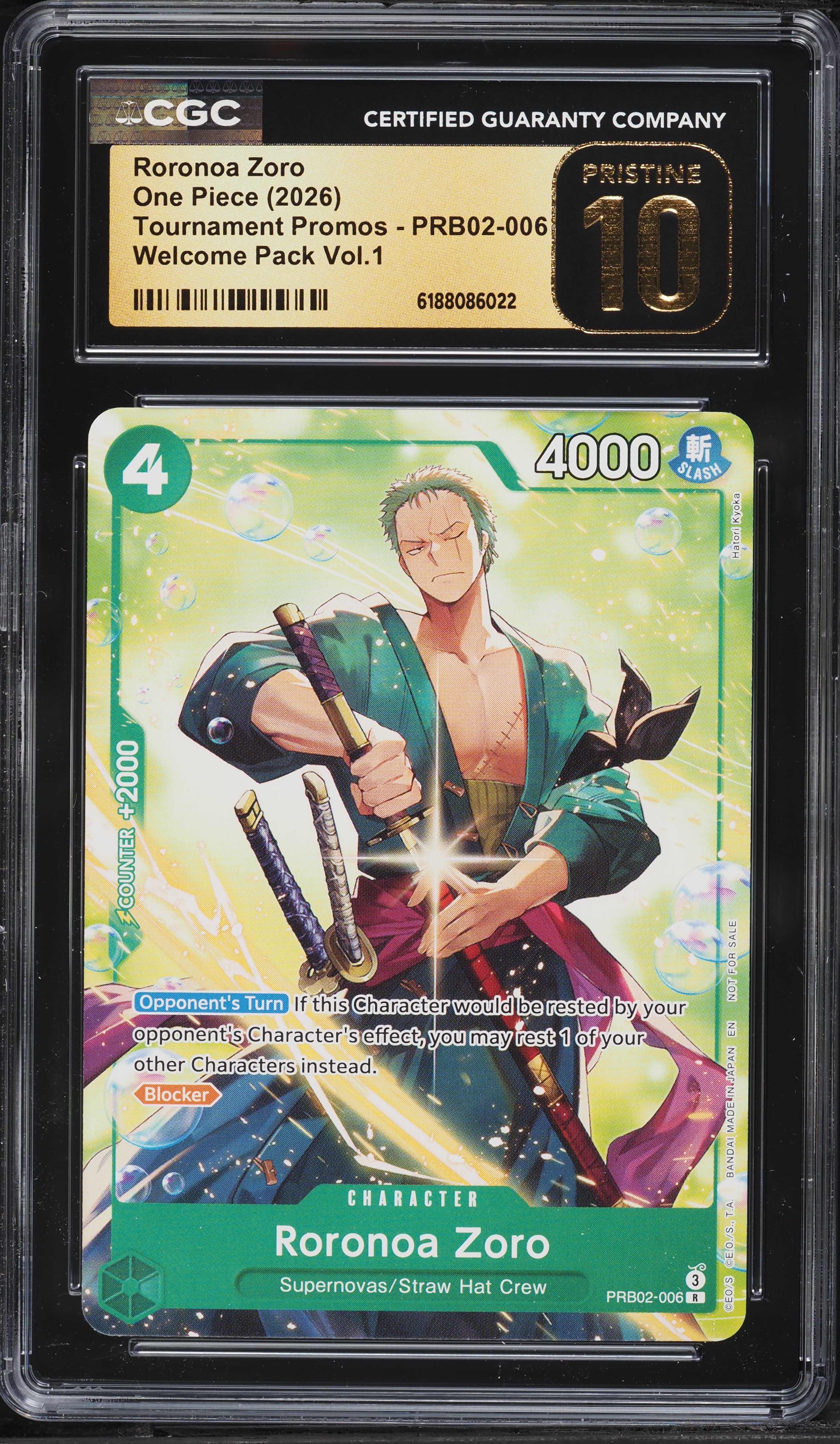 2026 One Piece Tournament Promos Welcome Pack Vol.1 Roronoa Zoro