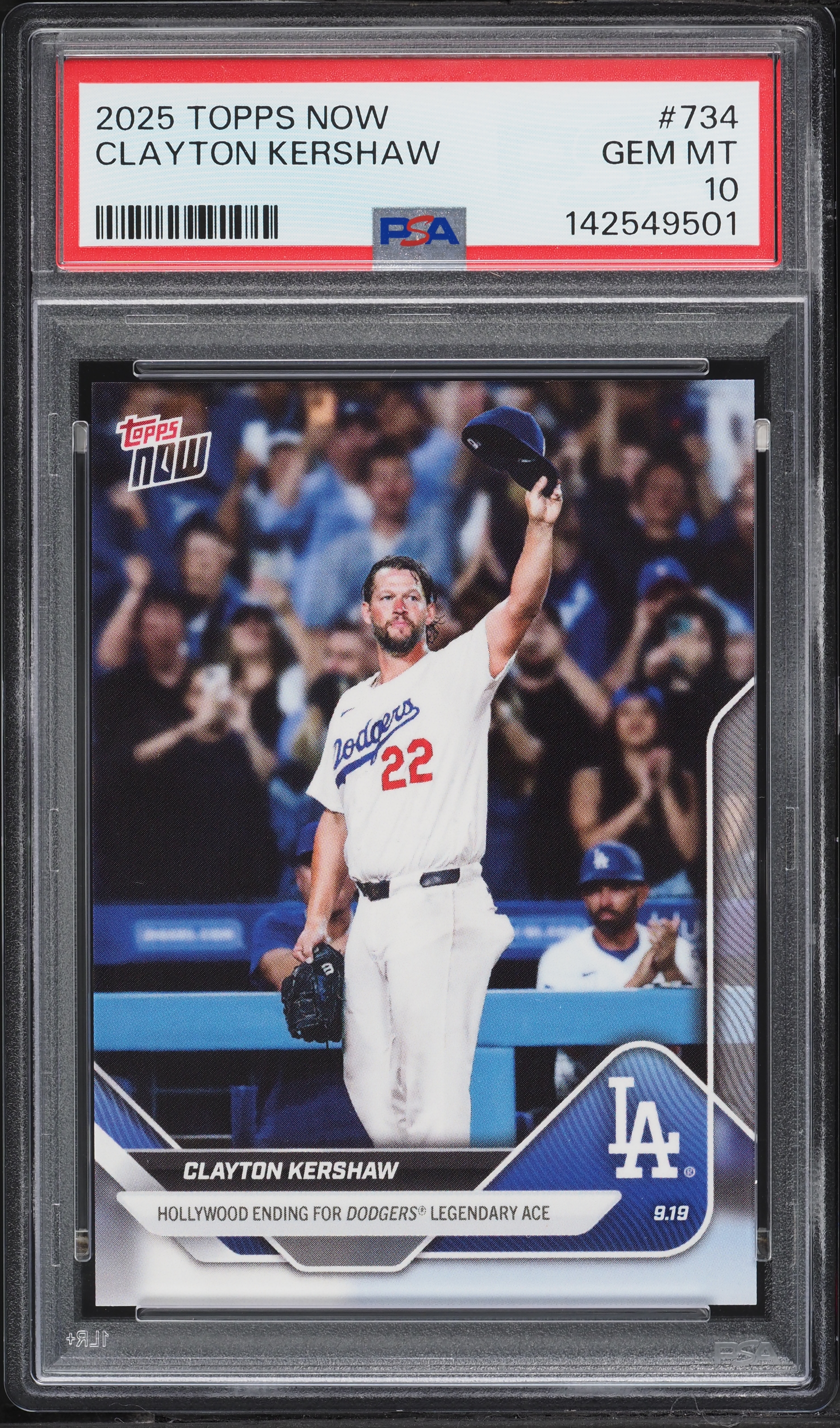 2025 Topps Now Clayton Kershaw #734 PSA 10 GEM MINT on Fanatics