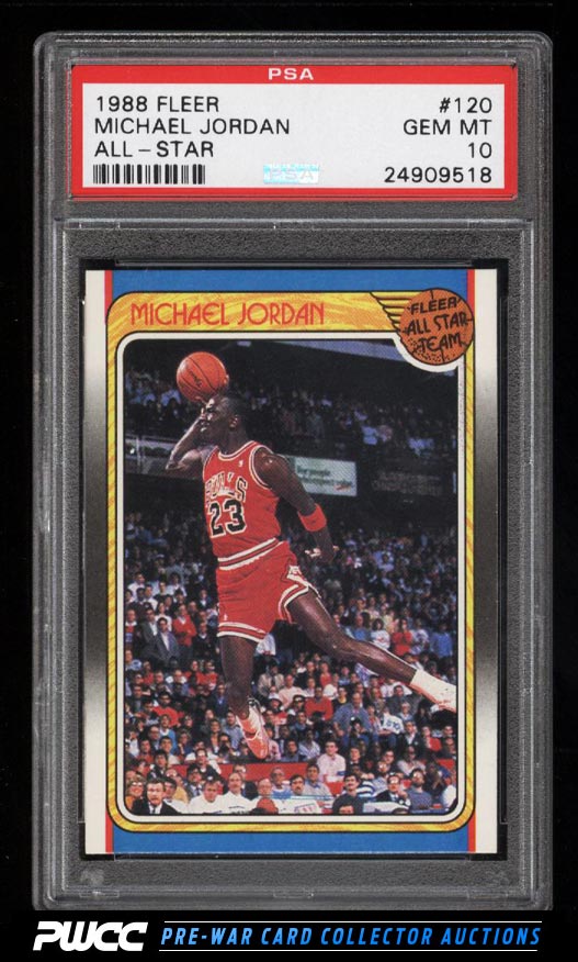 1988 Fleer Basketball Michael Jordan ALL-STAR #120 PSA 10 GEM MINT