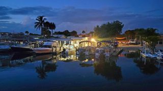 Englewood Marina at night