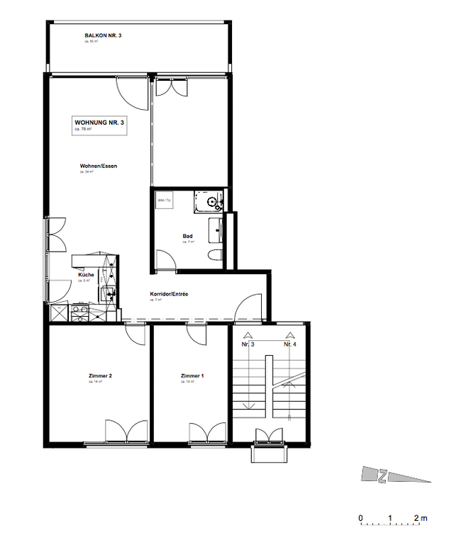 3.5 Zimmer Wohnung Nr. 3