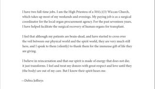 Debra Jeffreys Statement