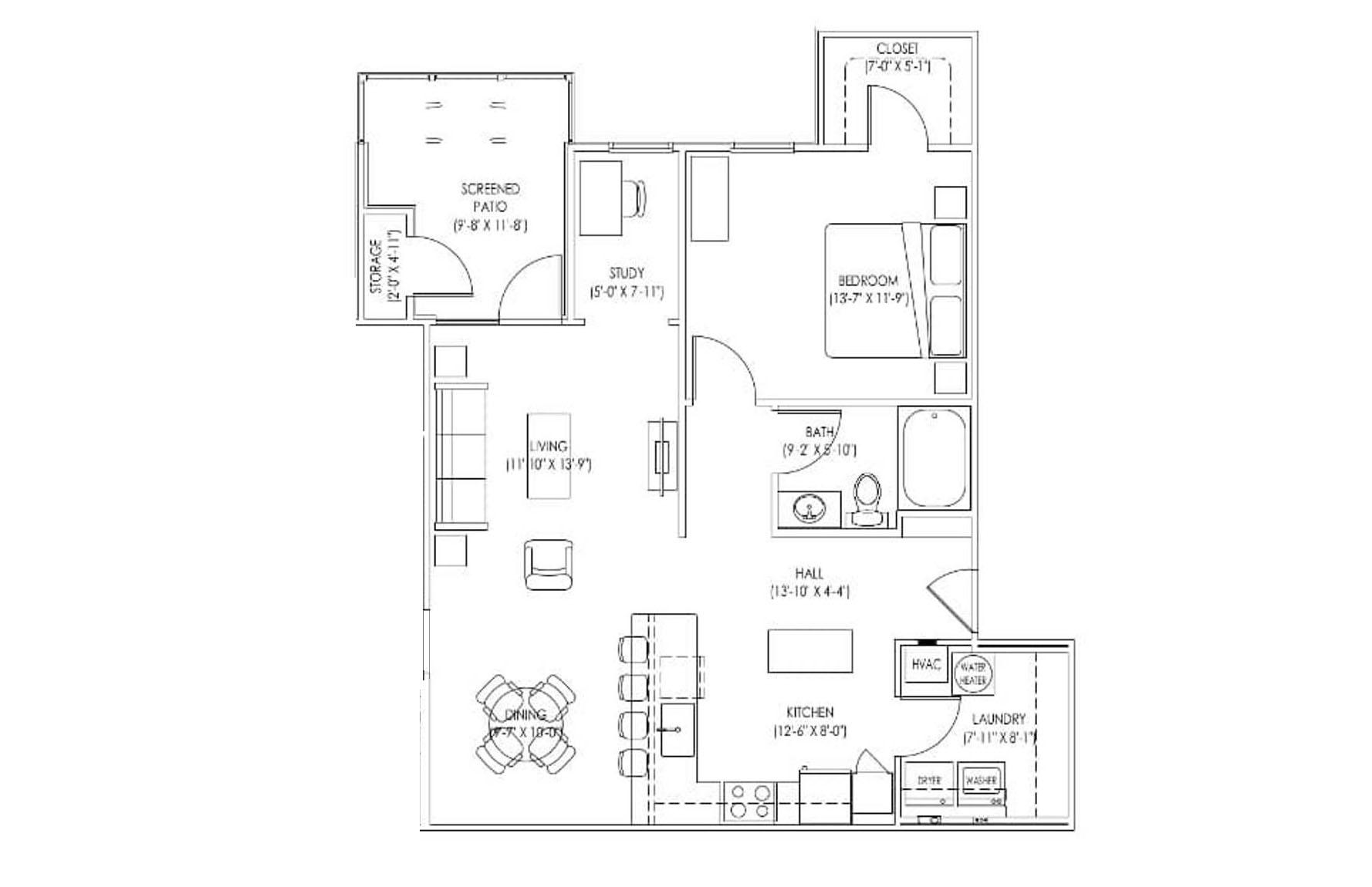 The Rustonian 12 -1 Bed 1 Bath