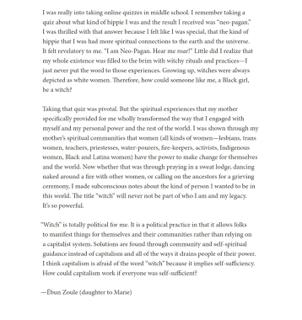 Ébun Zoule (daughter to Marie) Statement