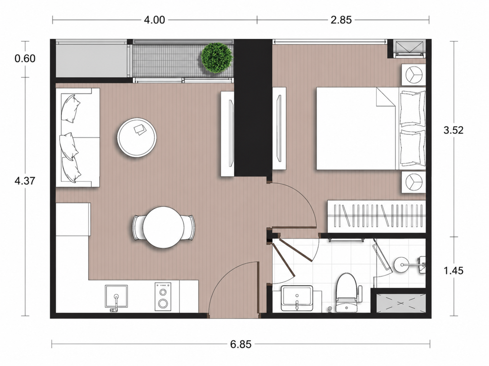 1BR 31.44sqm Type-A5