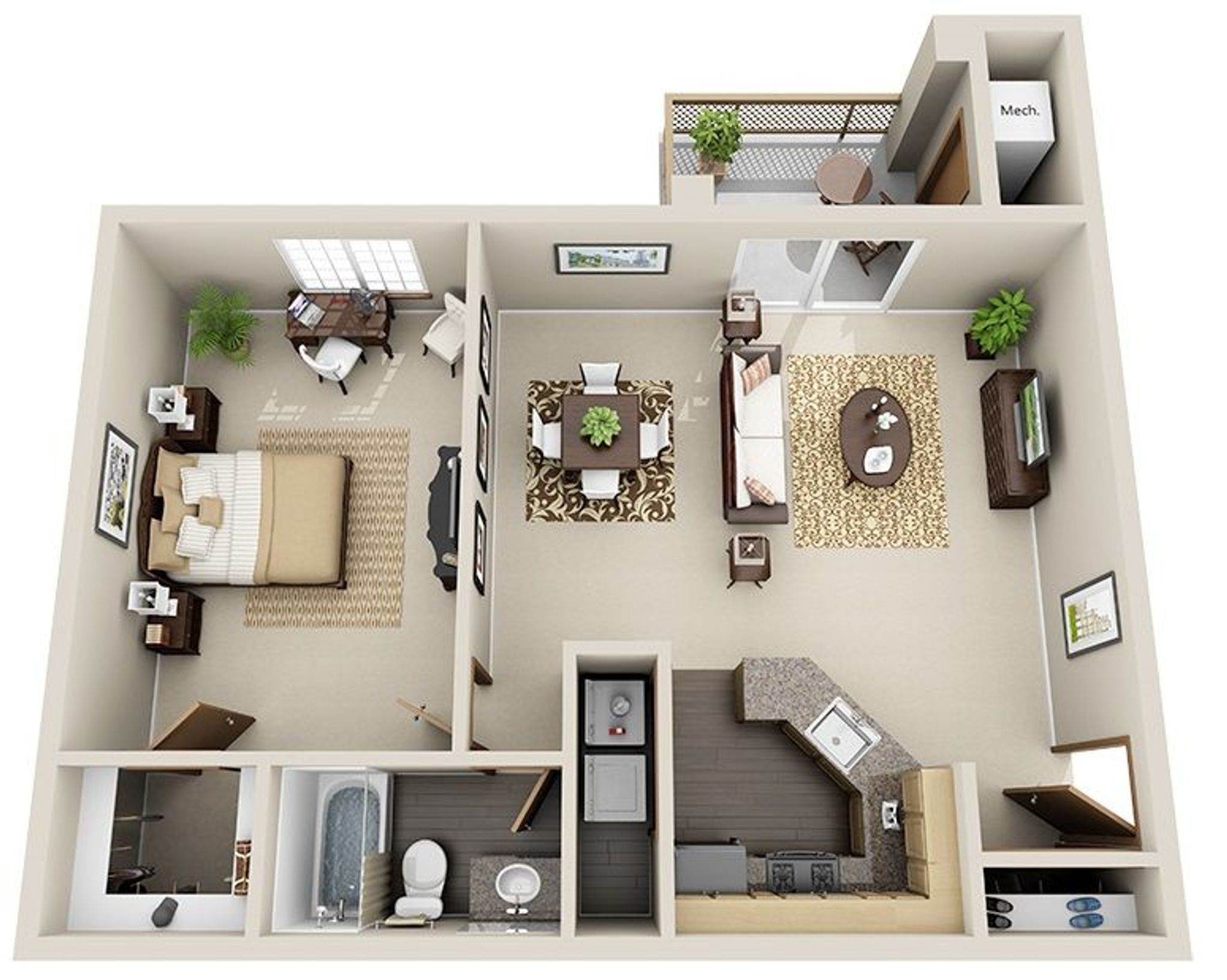 1 Bedroom, 1 Bath - Meadows