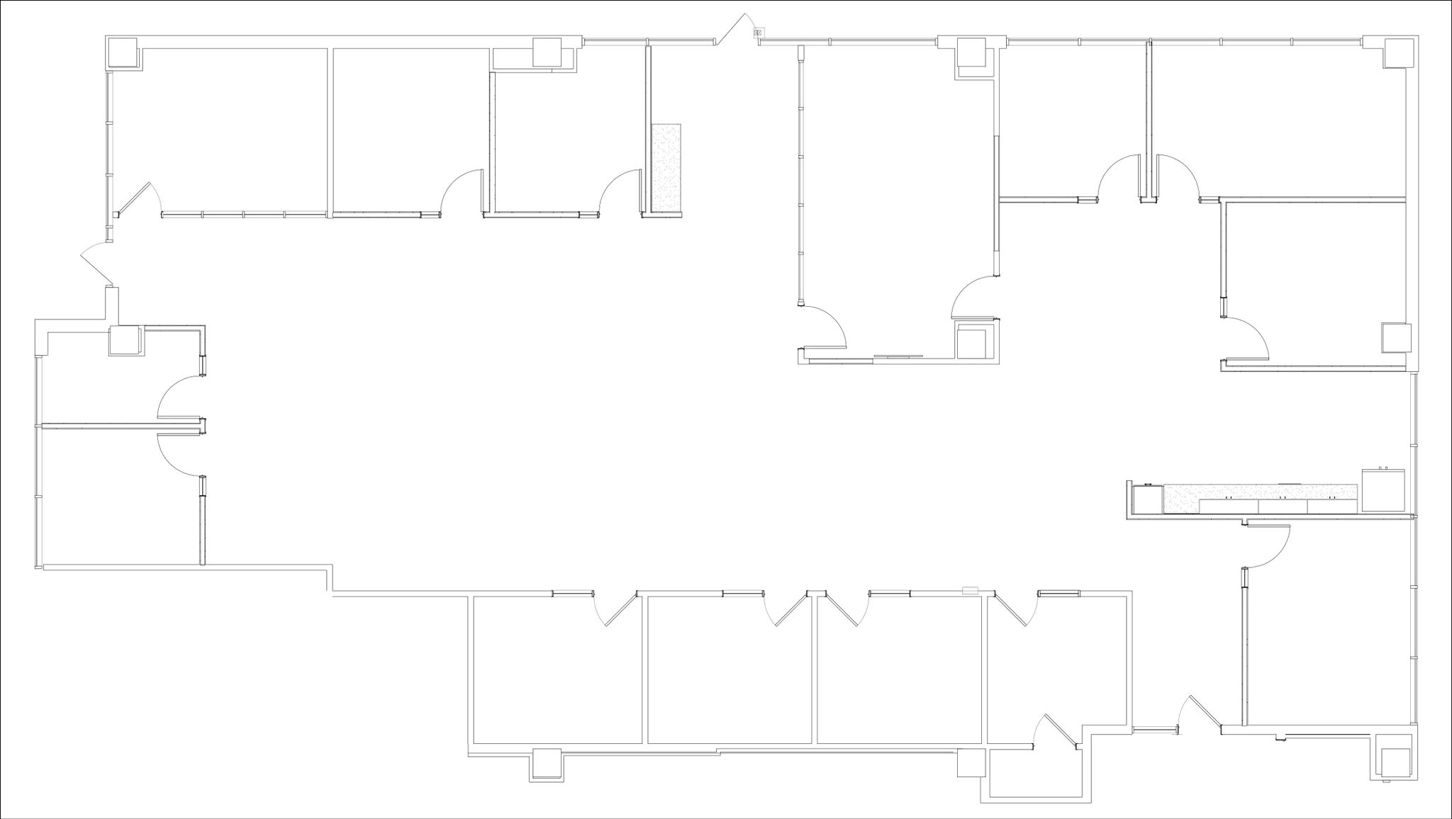 Clarksville Coworking - Floorplan - B&W - No Furniture