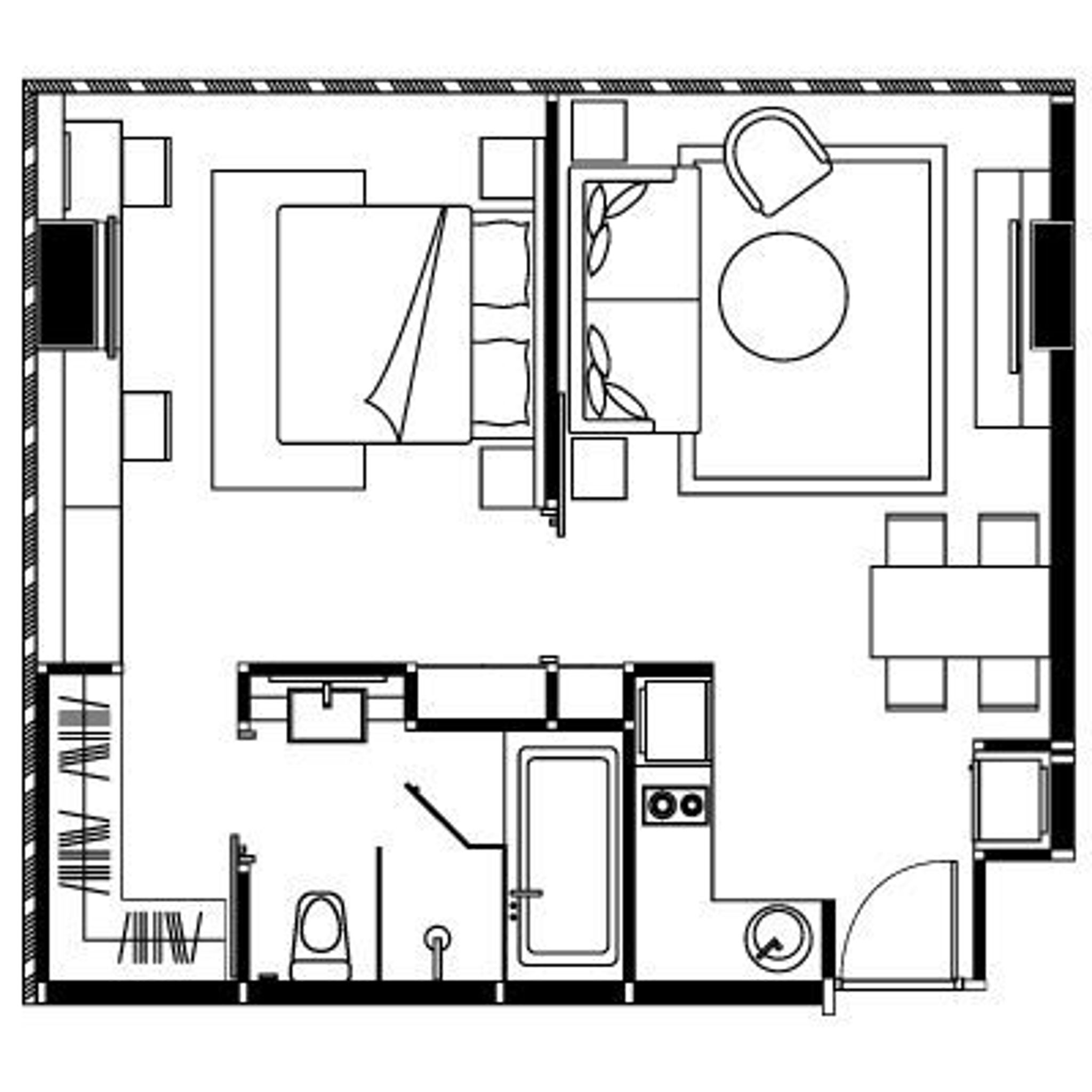 1Bedroom 55sqm