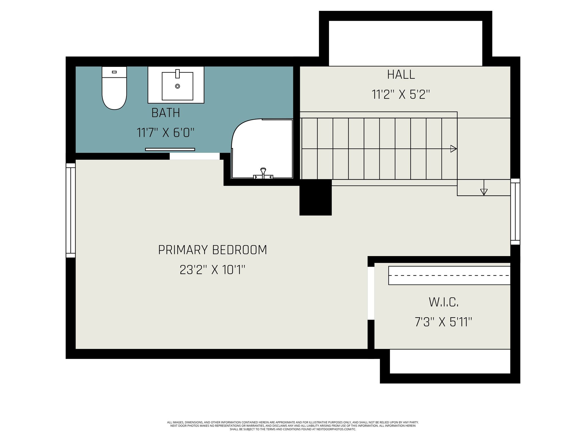 Second level floor plan